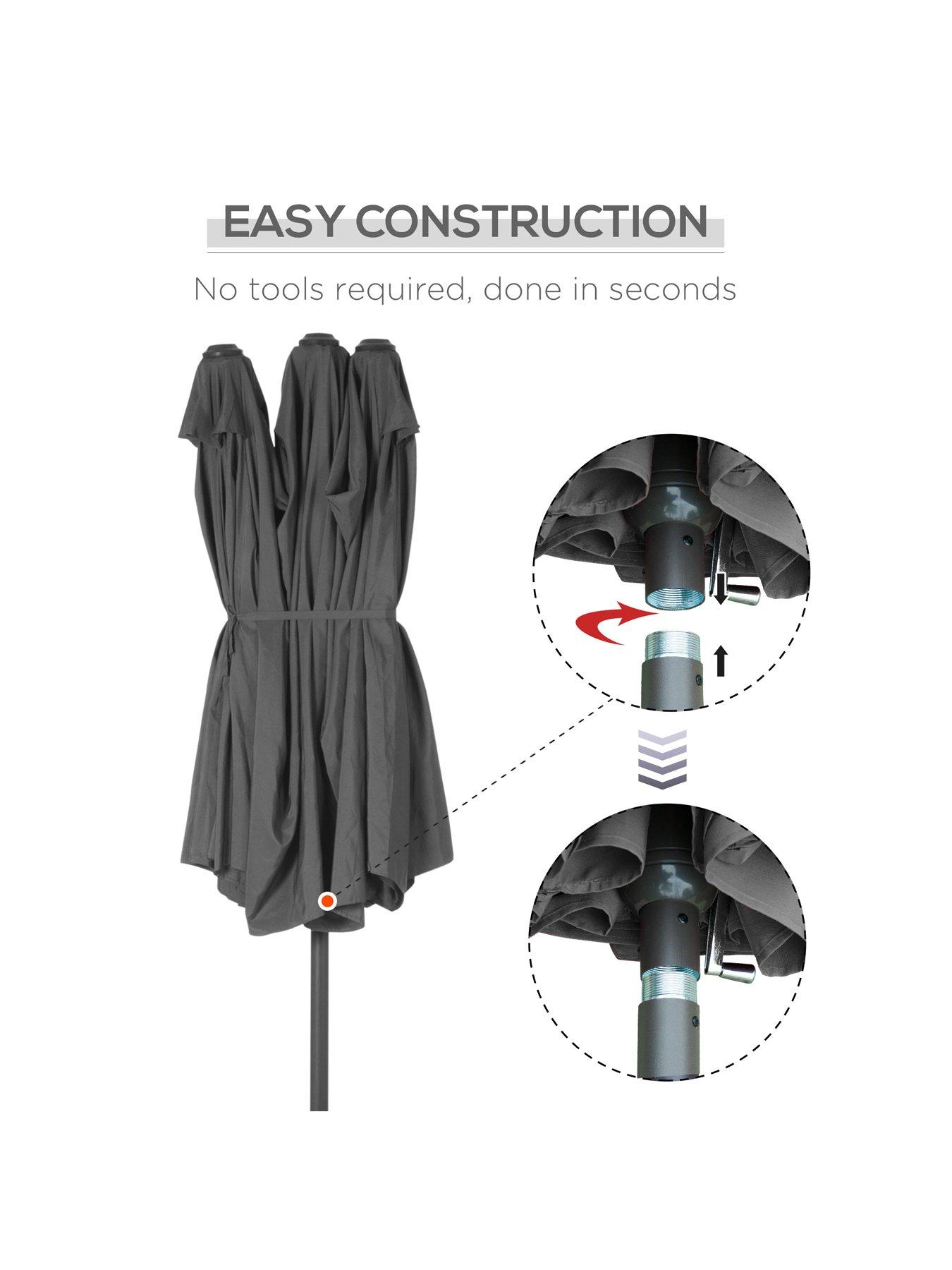 outsunny-46m-sun-umbrella-canopy-double-sided-crank-sun-shade-with-cross-base--nbspgreydetail