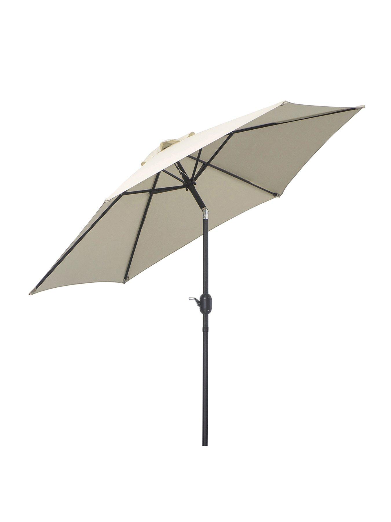Image 2 of 7 of OutSunny 2.7m Adjustable&nbsp;Umbrella&nbsp;Garden Parasol&nbsp;-&nbsp;Cream White