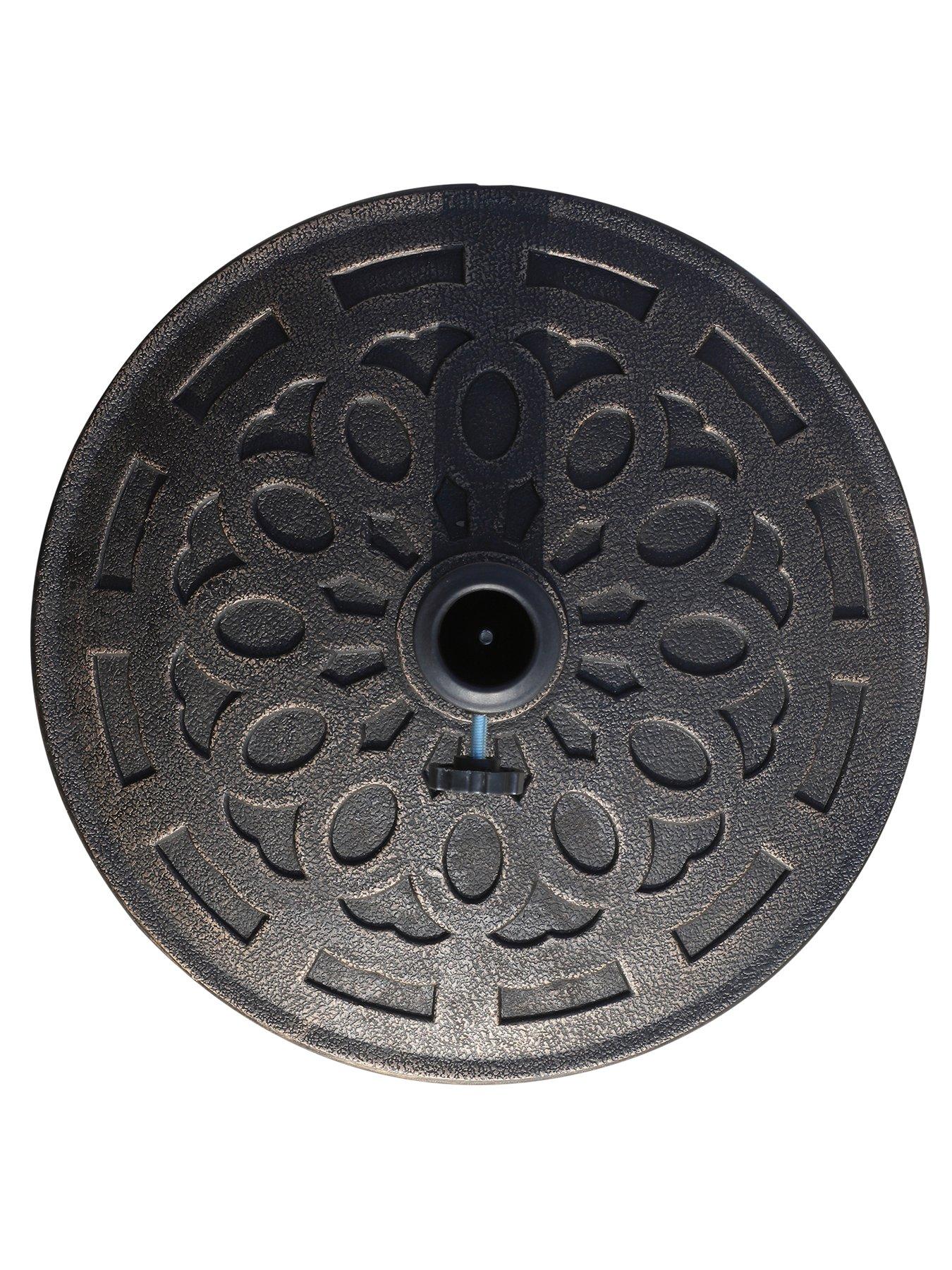 Image 6 of 7 of OutSunny Patio Umbrella Stand Parasol Base 14KG Round Bronze