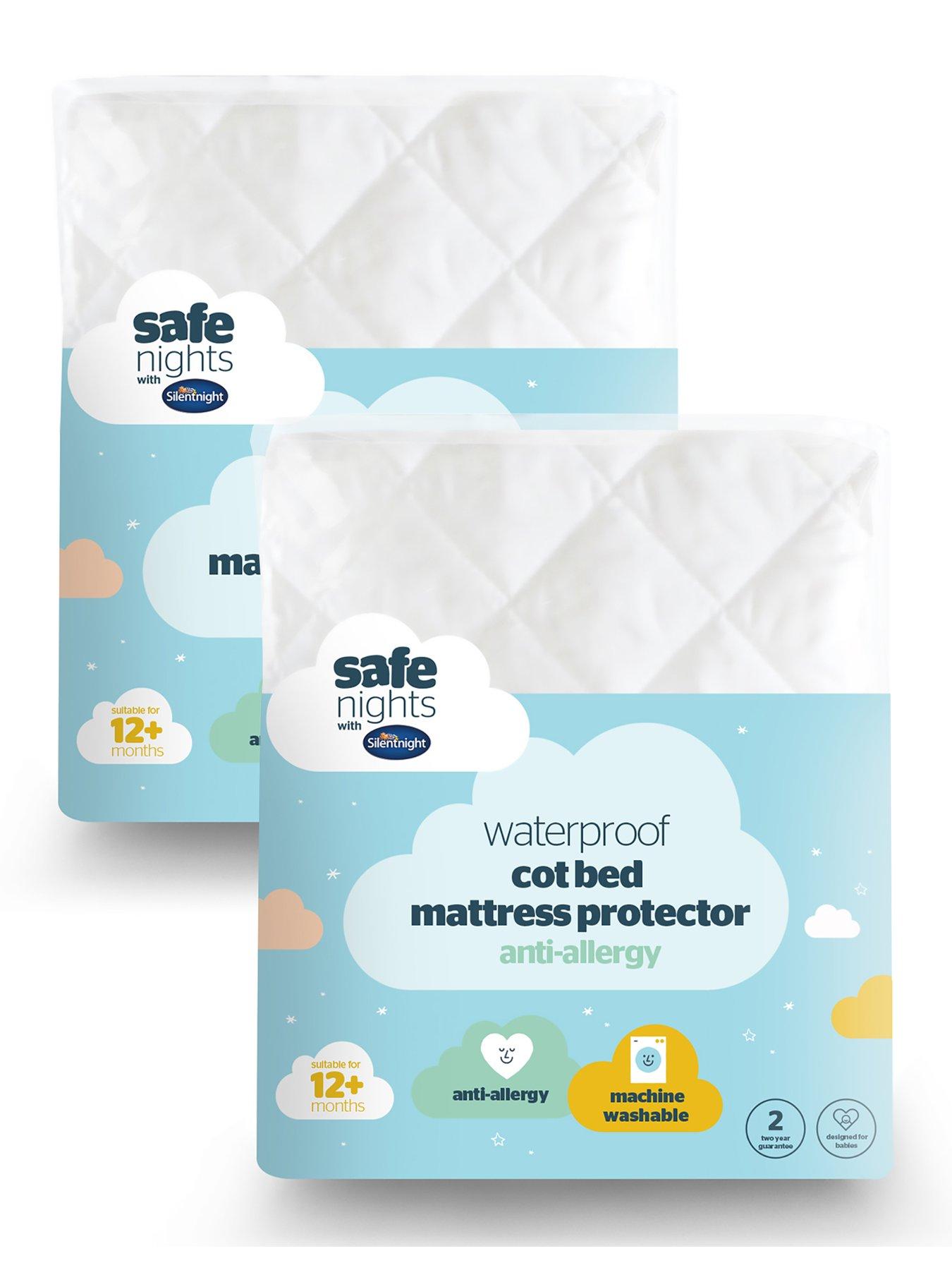 Image 1 of 6 of Silentnight Safe Nights Anti Allergy Waterpoof Cot Bed Mattress Protector -