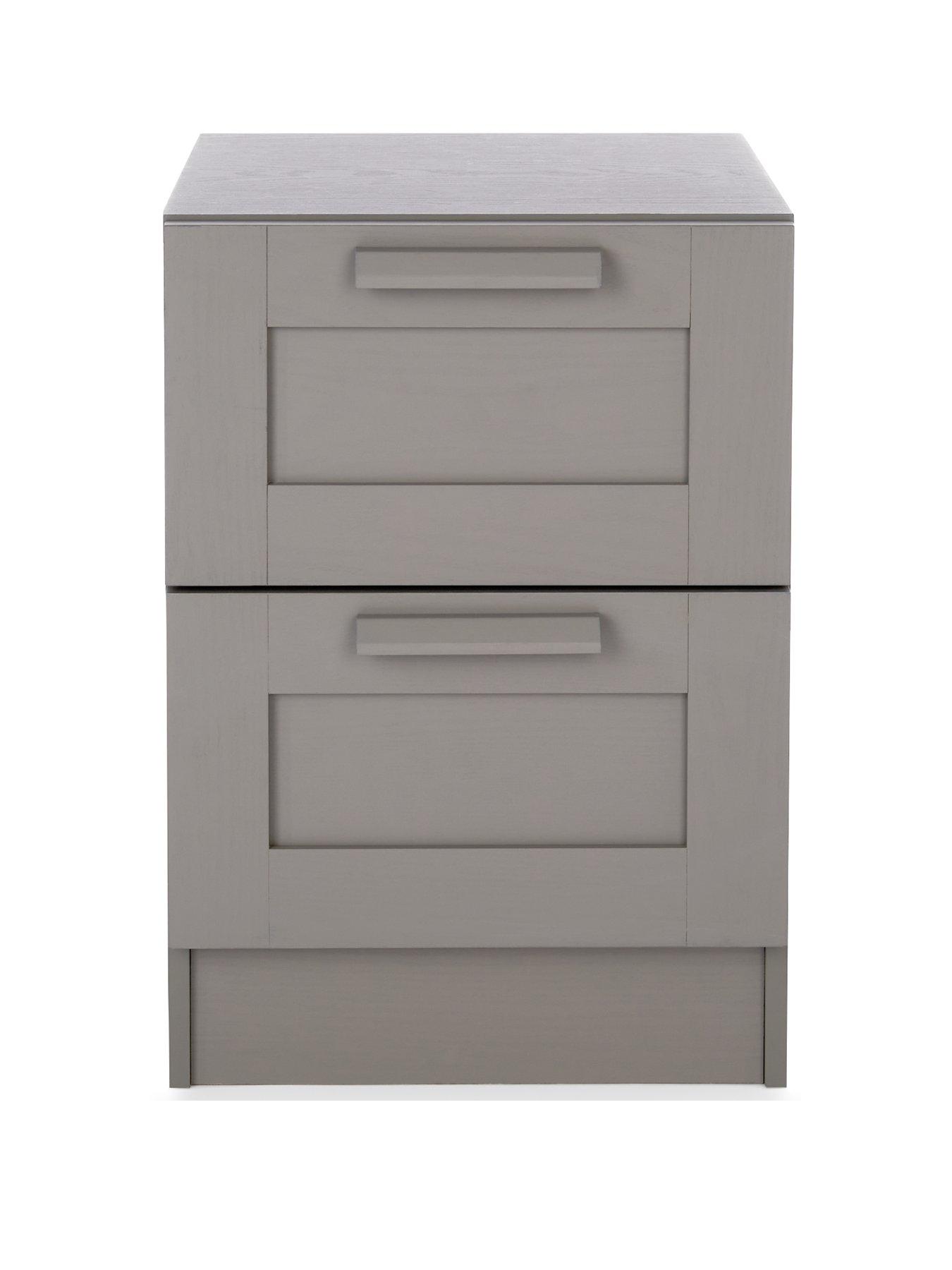 Image 2 of 6 of Everyday Taryn 2 Drawer Bedside Chest - Grey