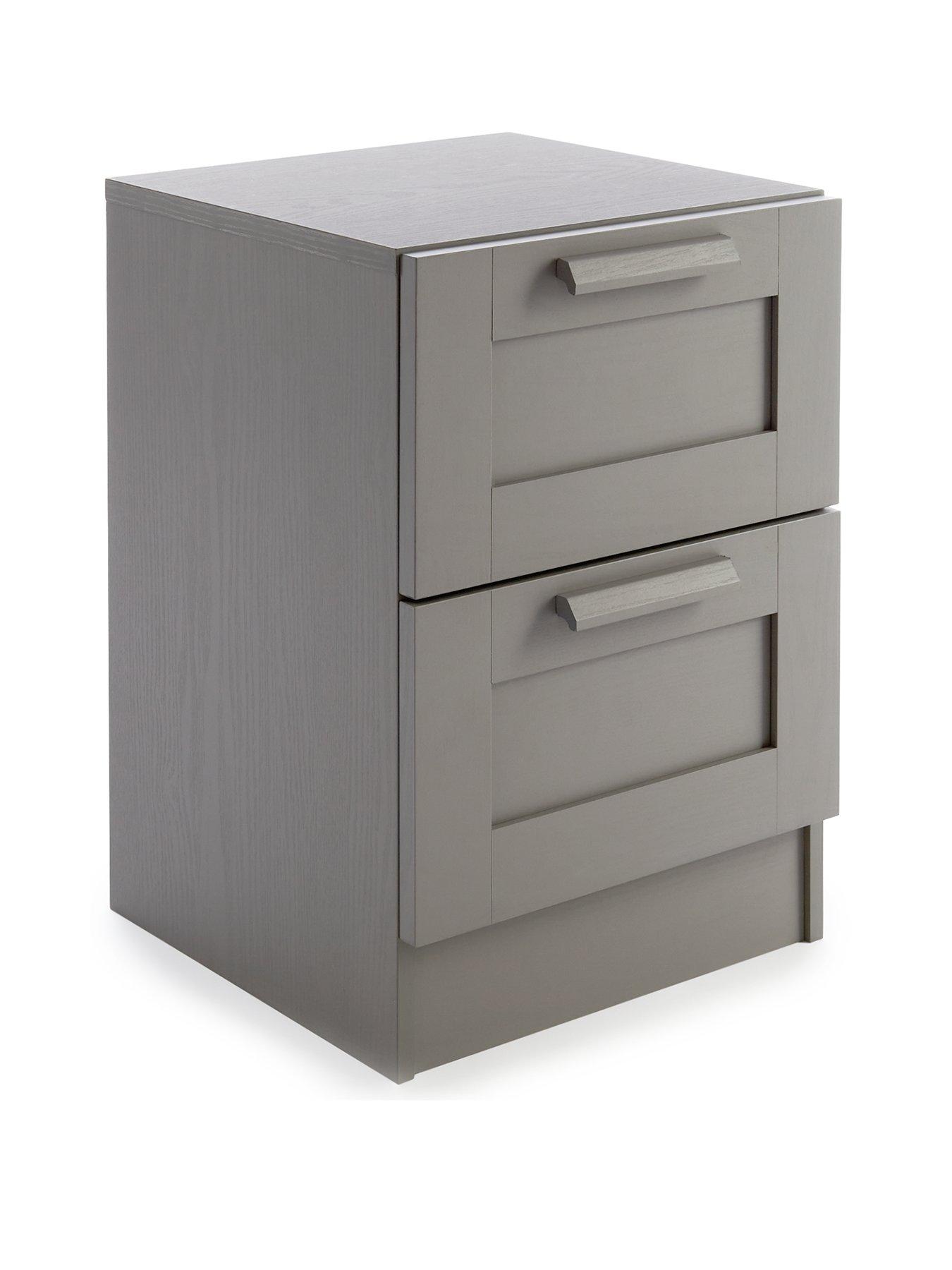 Image 3 of 6 of Everyday Taryn 2 Drawer Bedside Chest - Grey