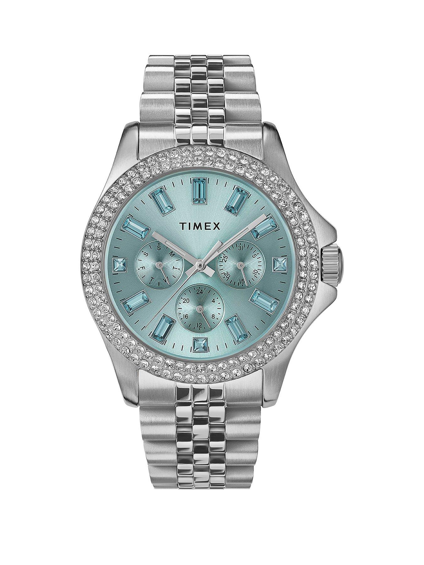 Timex watches women's blue on sale dial