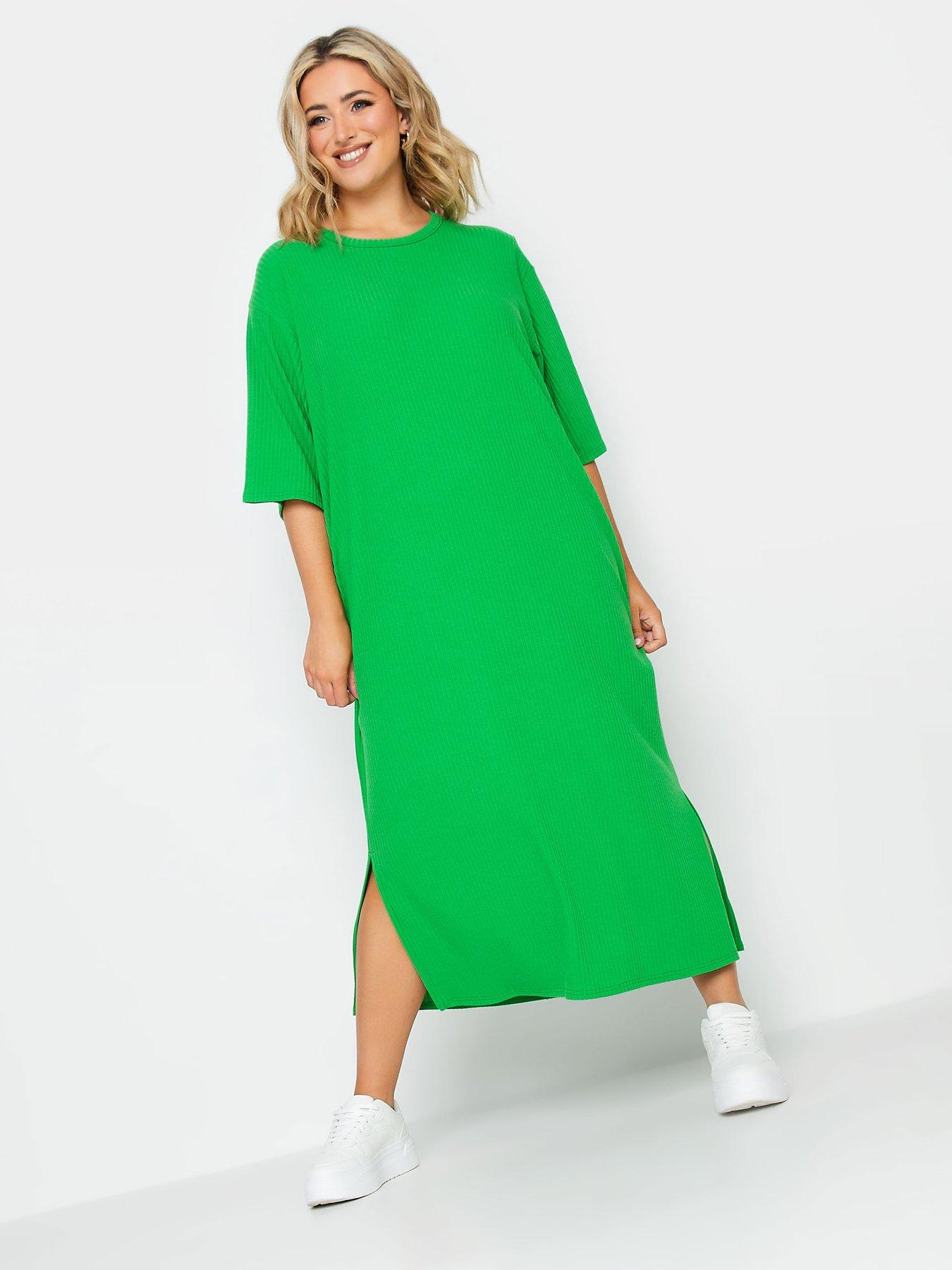 Long yellow outlet t shirt dress