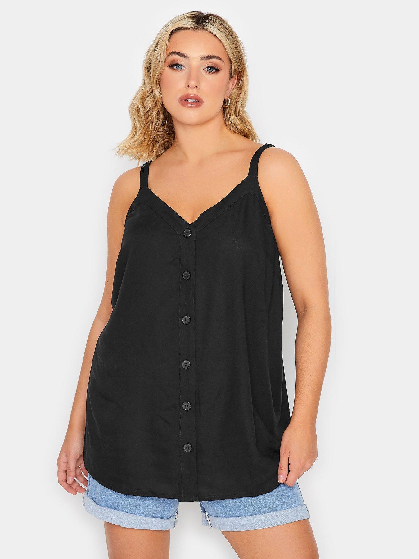 yours-yours-button-through-cami-blackfront