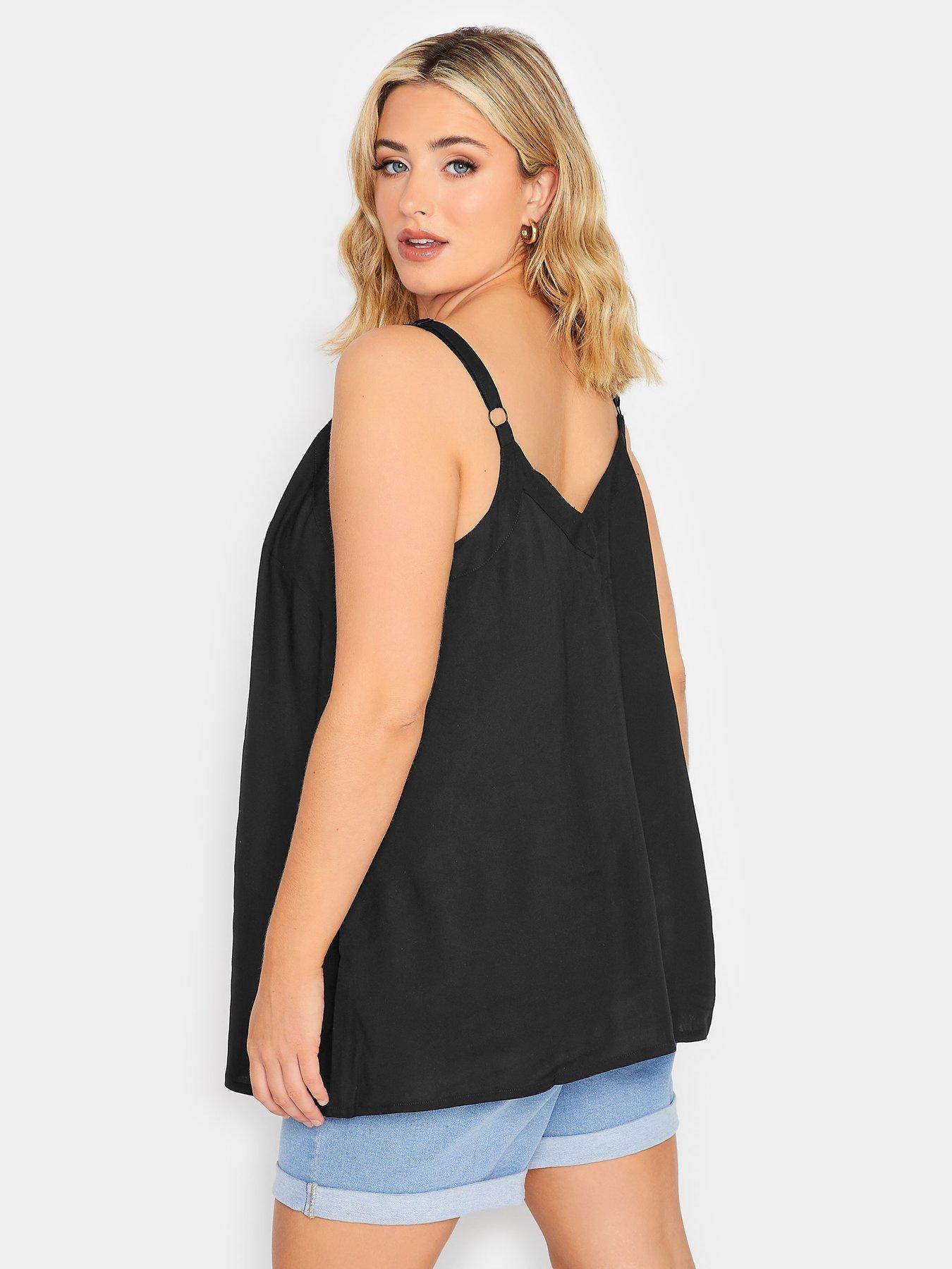 yours-yours-button-through-cami-blackstillFront