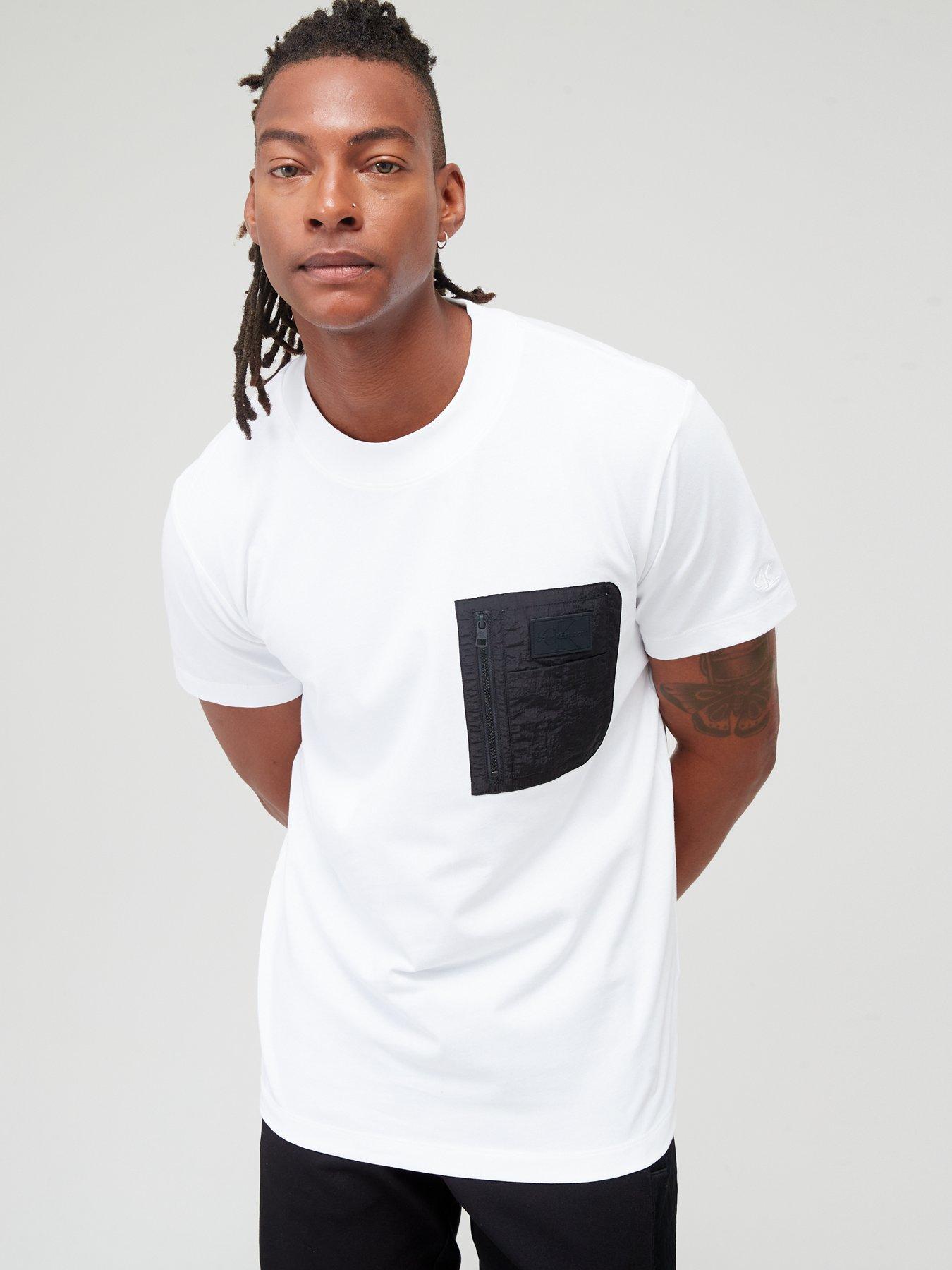 Calvin klein jeans Mixed Monogram Short Sleeve T-Shirt Black