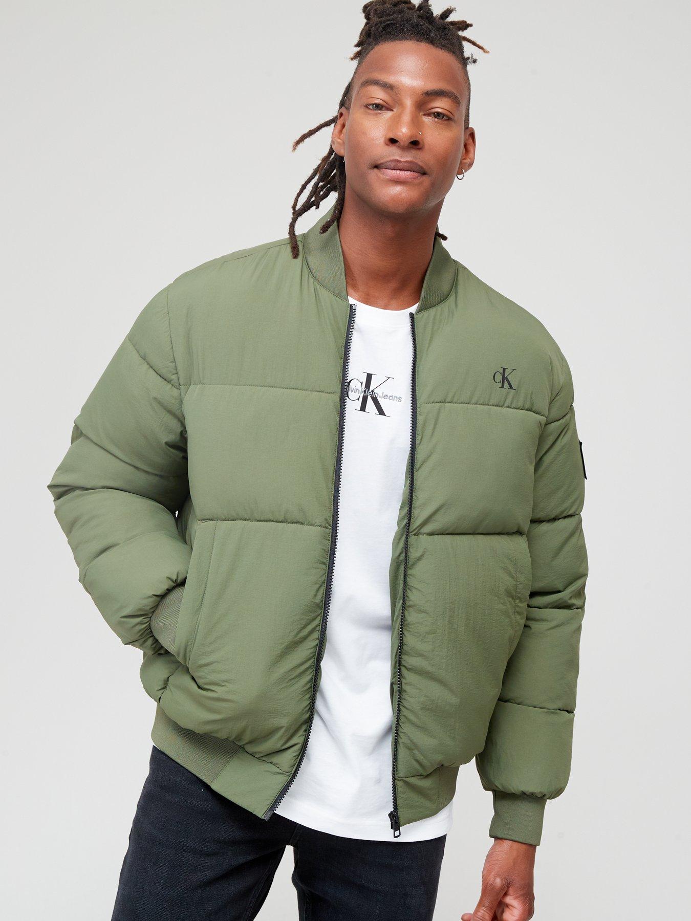 Calvin Klein Jeans commercial bomber jacket in thyme green