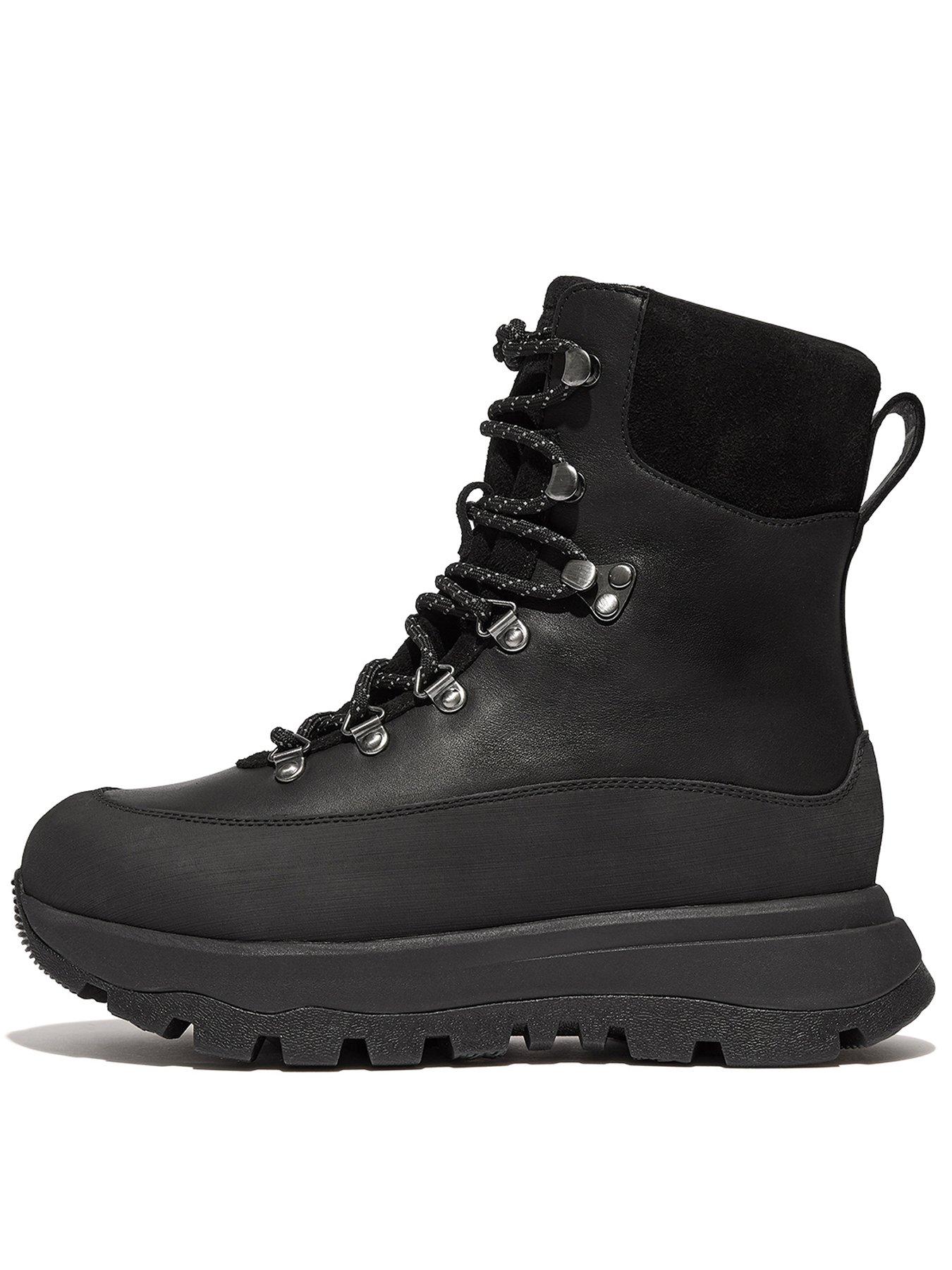 Fitflop Neo d hyker Waterproof Leather suede Outdoor Boots All Black