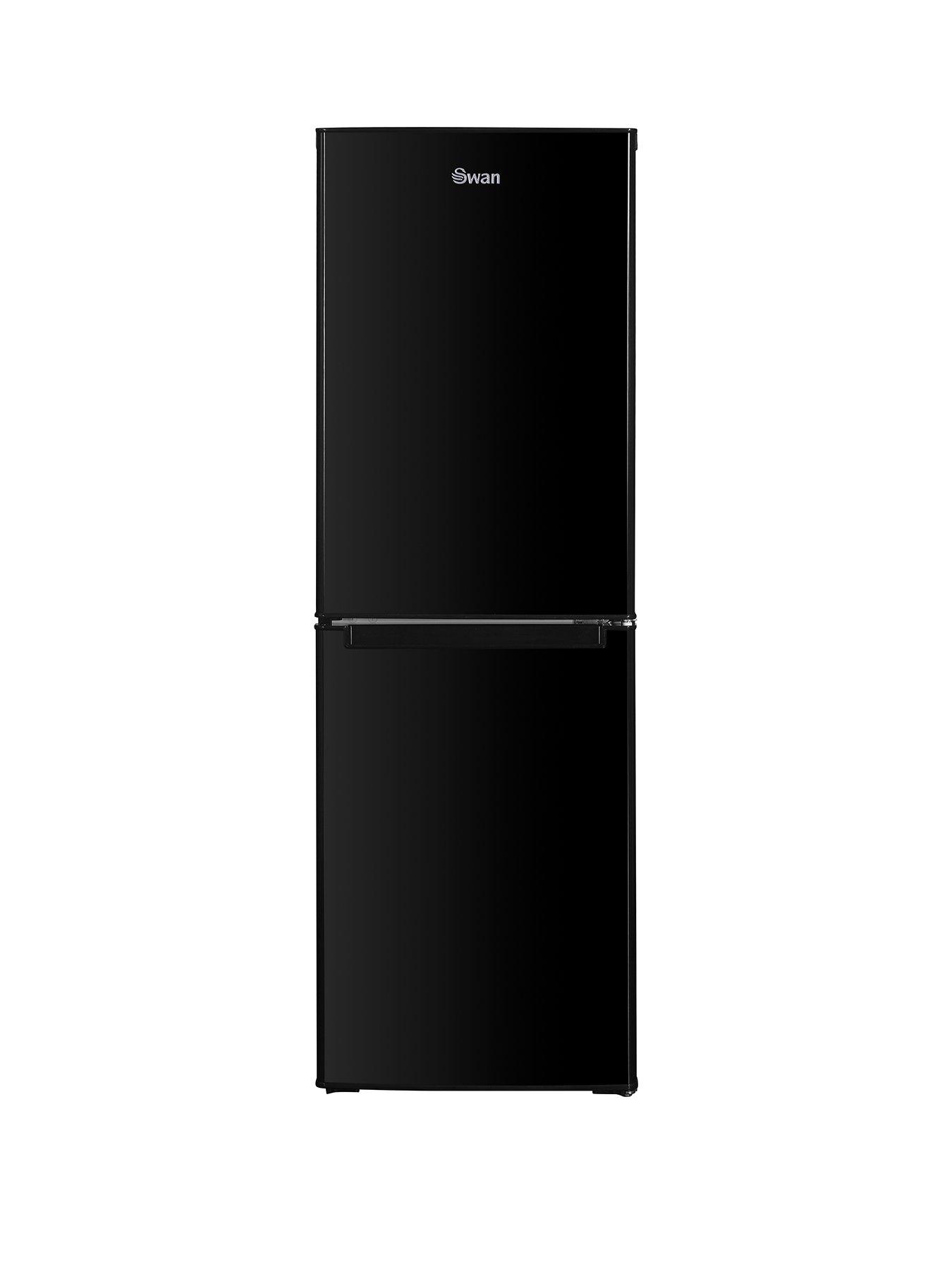 undefined Swan SR15690B 48cm Wide, 144cm High, 50/50 Split Compact Fridge Freezer - Black