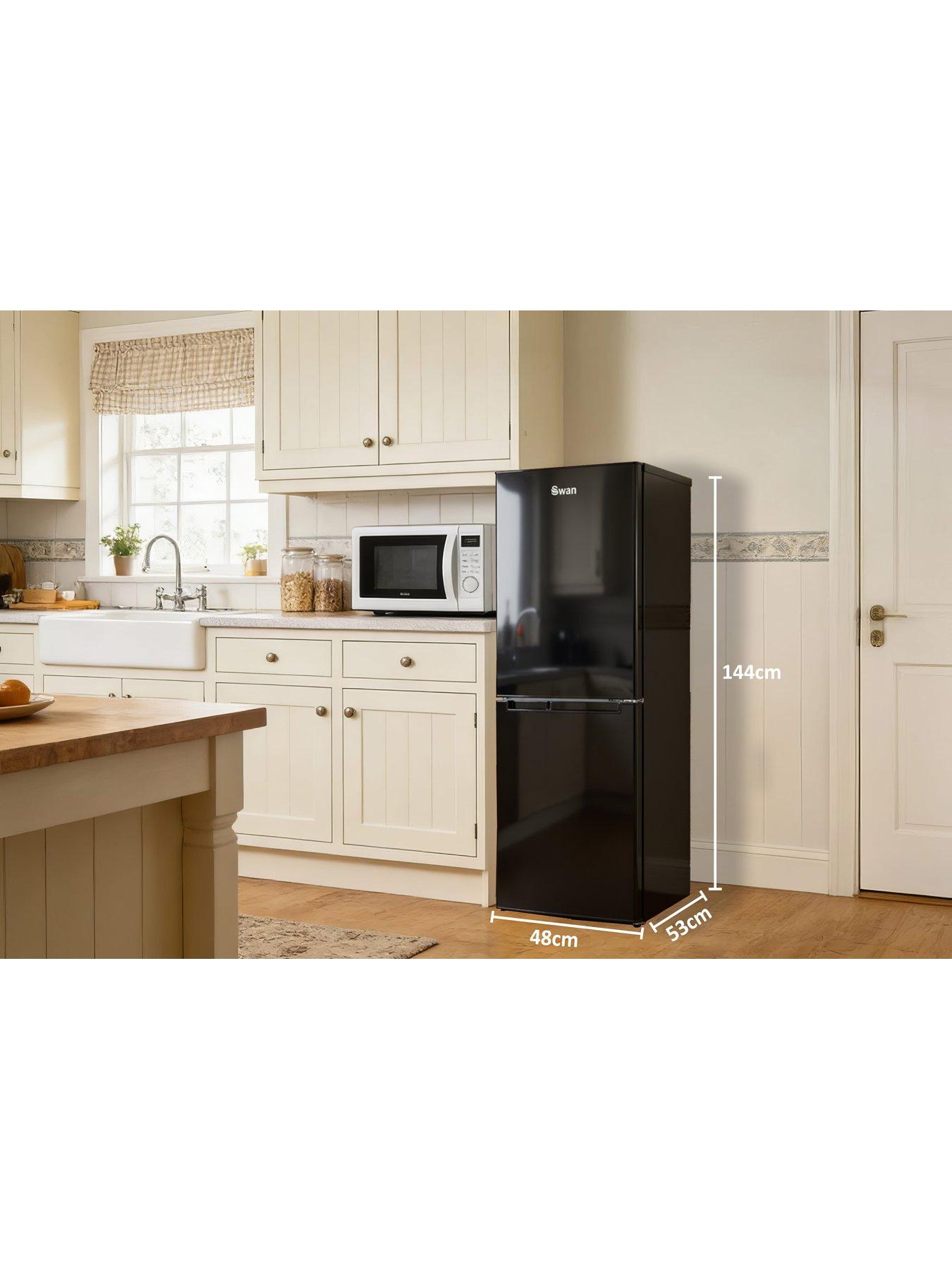 Image 2 of 7 of Swan Swan SR15690B 48cm Wide, 144cm High, 50/50 Split Compact Fridge Freezer - Black