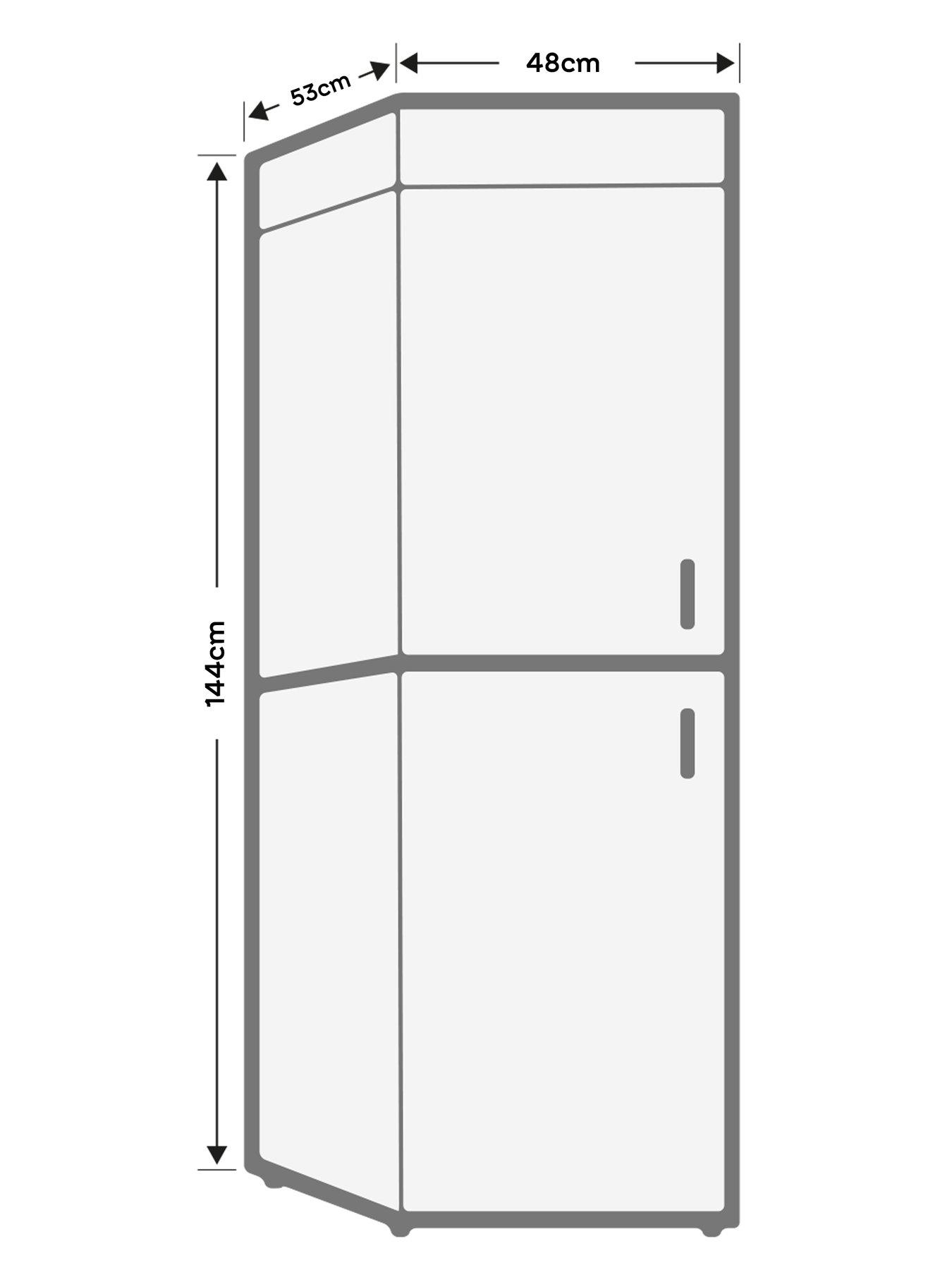 Image 7 of 7 of Swan Swan SR15690B 48cm Wide, 144cm High, 50/50 Split Compact Fridge Freezer - Black