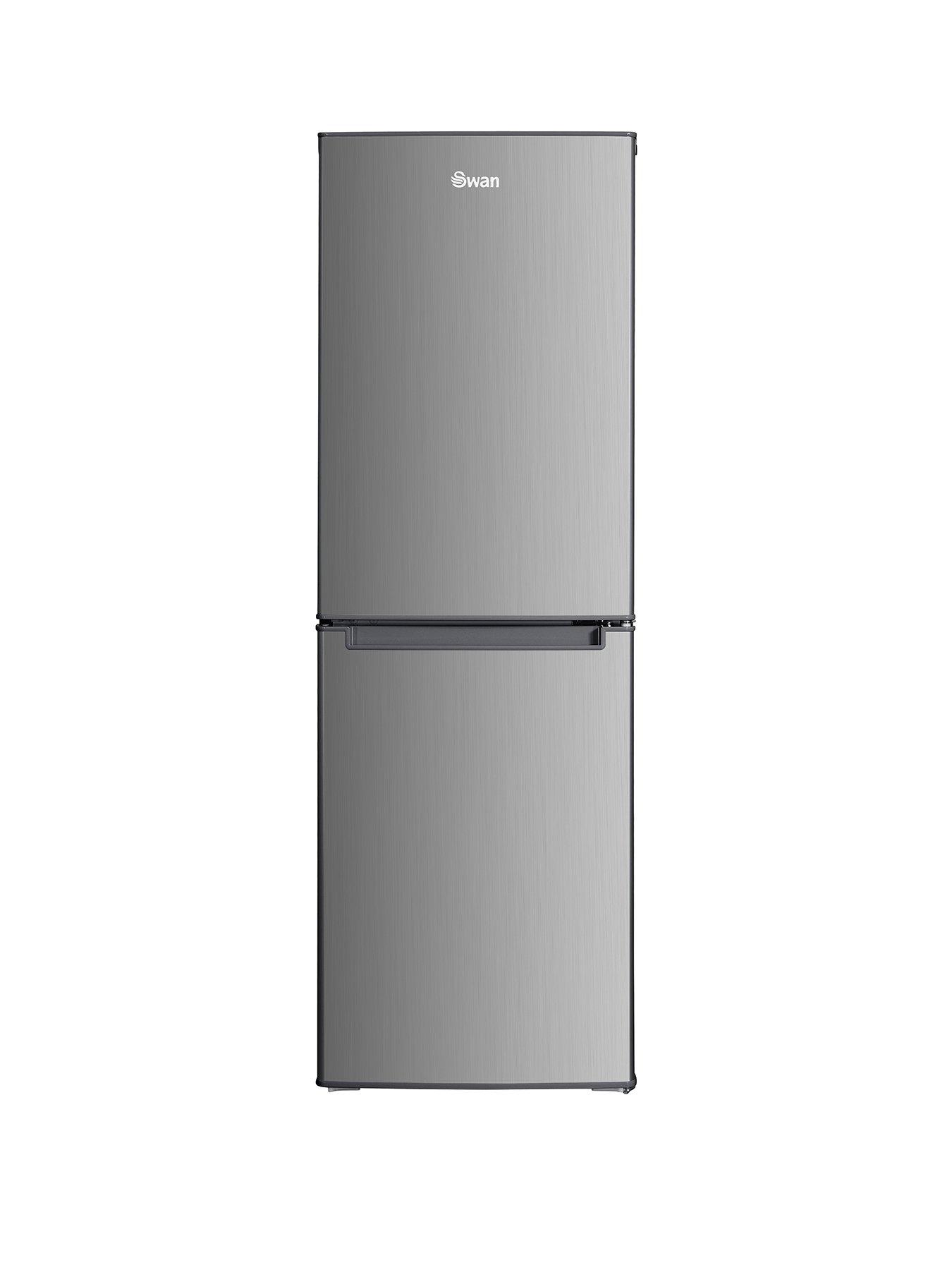 Image 1 of 7 of Swan SR15690S 48cm Wide, 144cm High, 50/50 Split Compact Fridge Freezer - Silver