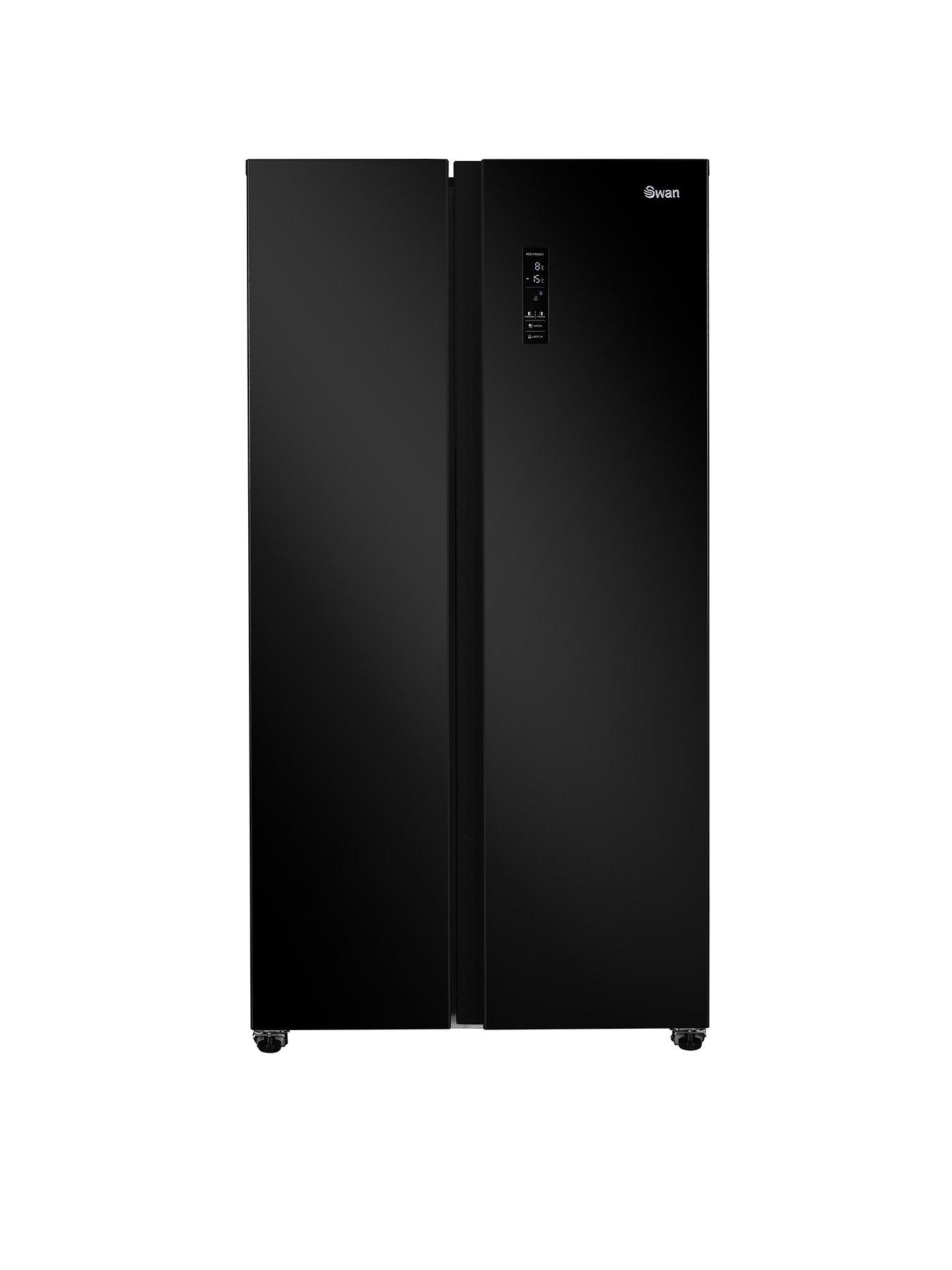 swan-sr156100di-91cm-wide-total-no-frost-american-style-fridge-freezer-dark-inox