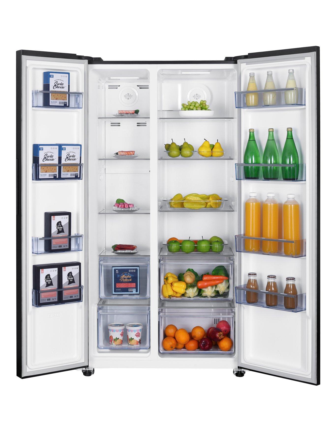 swan-sr156100di-91cm-wide-total-no-frost-american-style-fridge-freezer-dark-inoxback