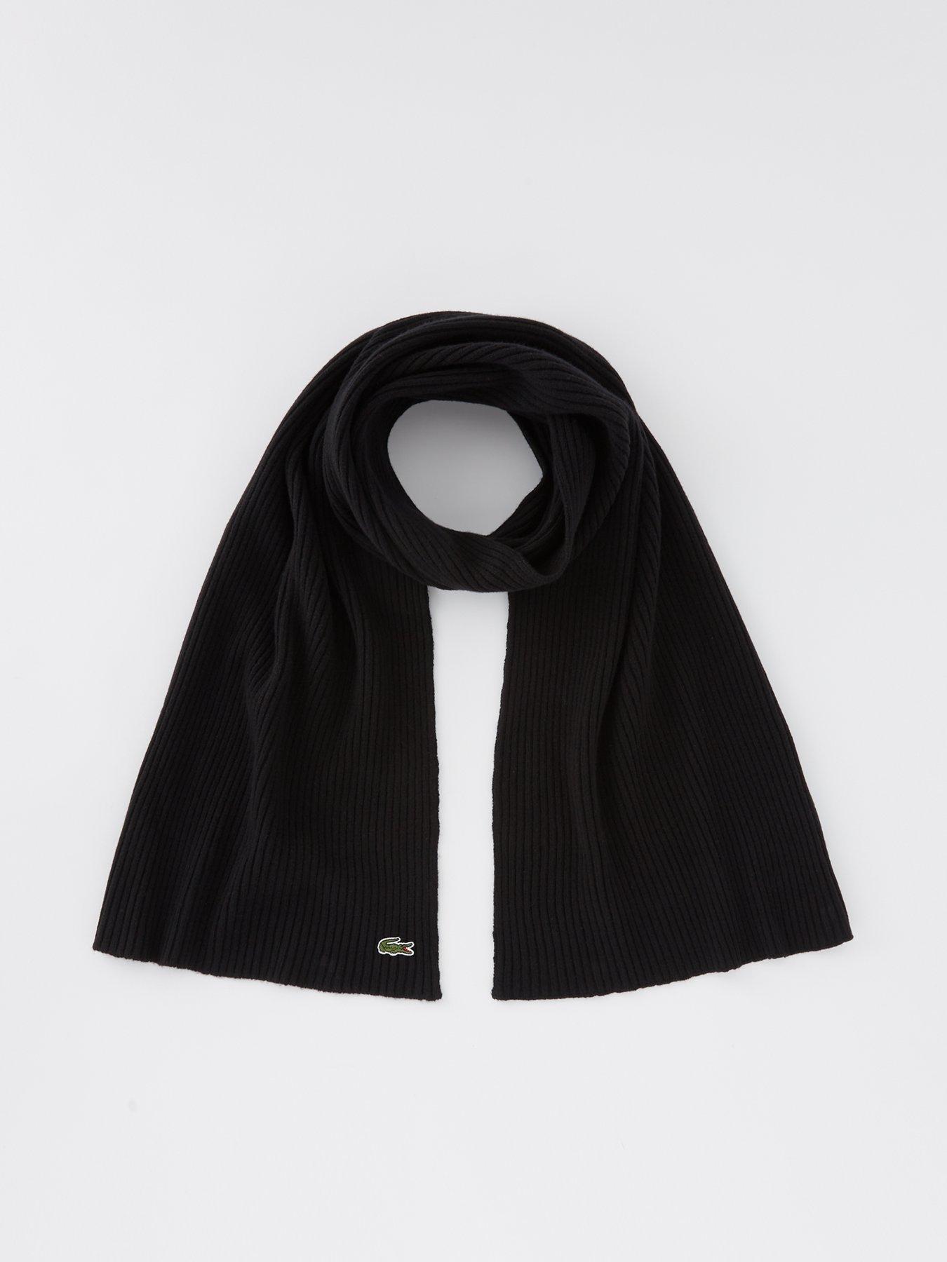 lacoste-lacoste-wool-scarf-black