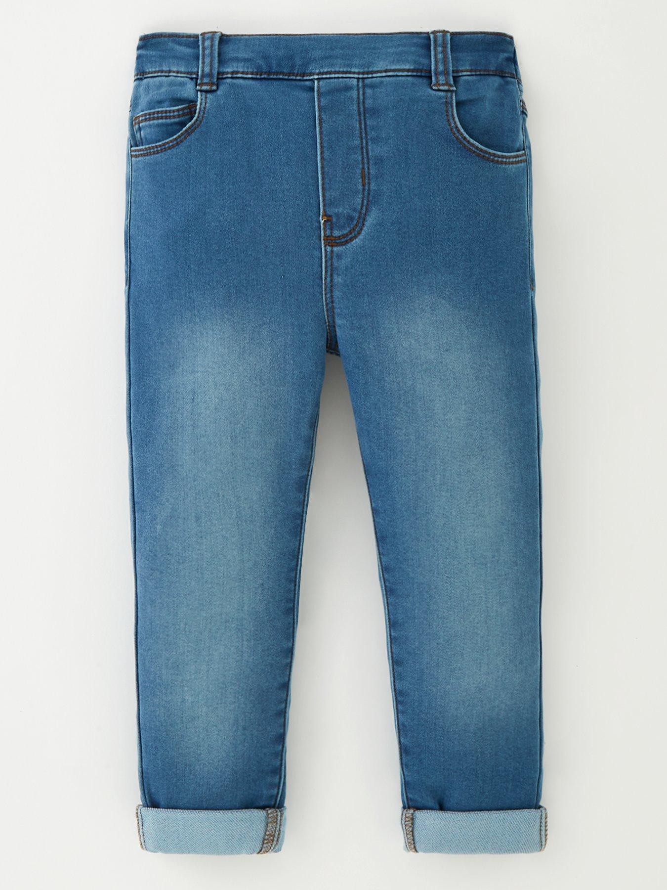 Image 1 of 4 of Mini V by Very Girls Mid-Wash Jeggings - Blue