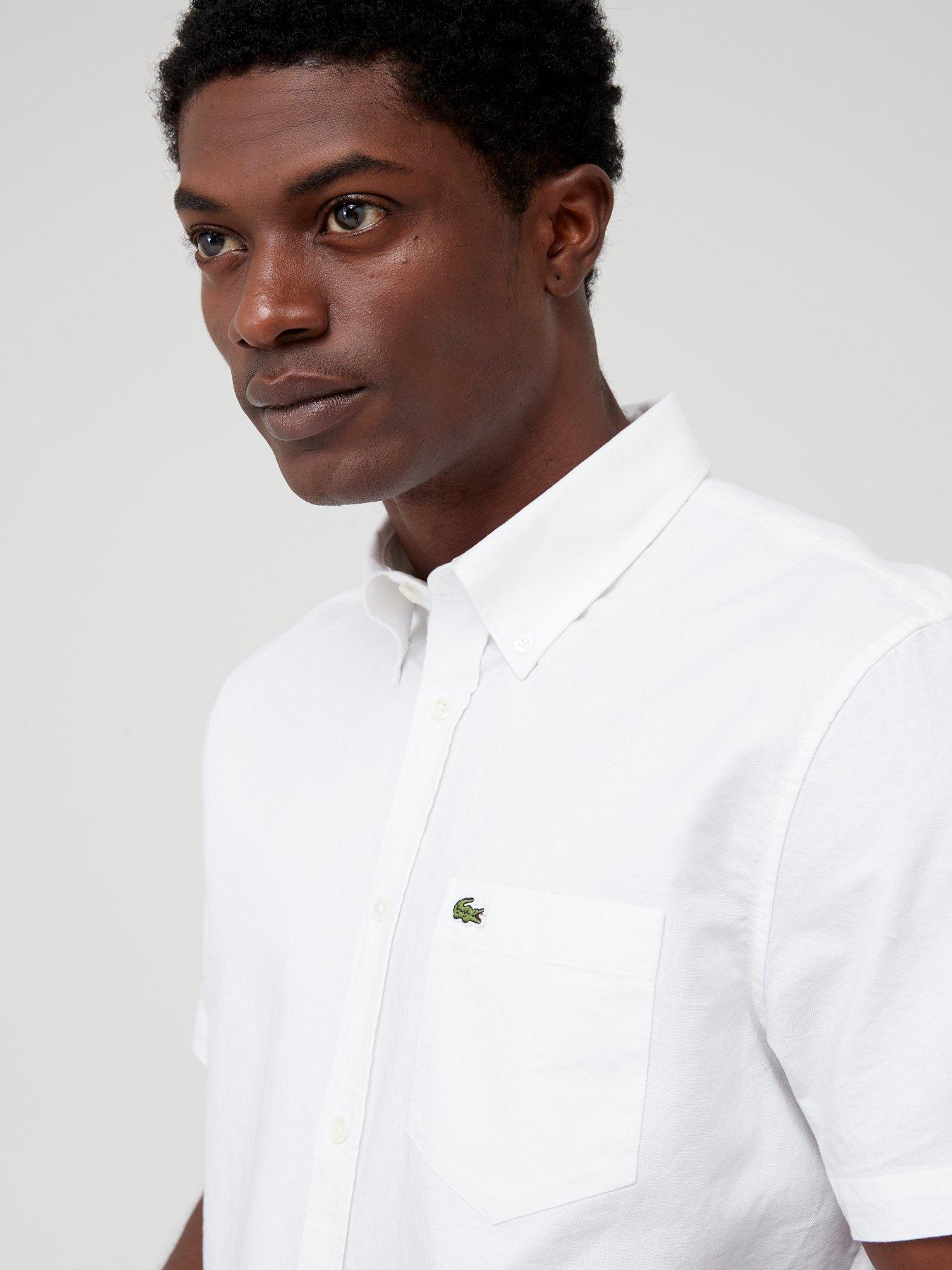 lacoste-short-sleeve-oxford-shirt-whiteoutfit