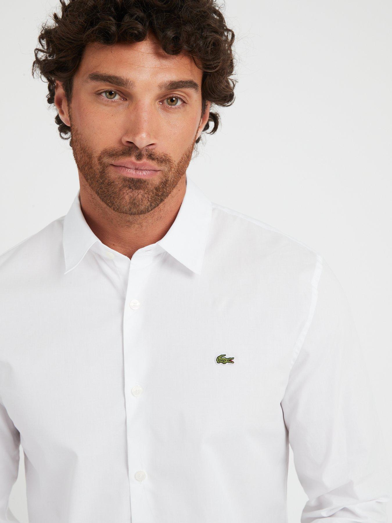 lacoste-slim-fit-button-down-poplin-shirt-whiteoutfit