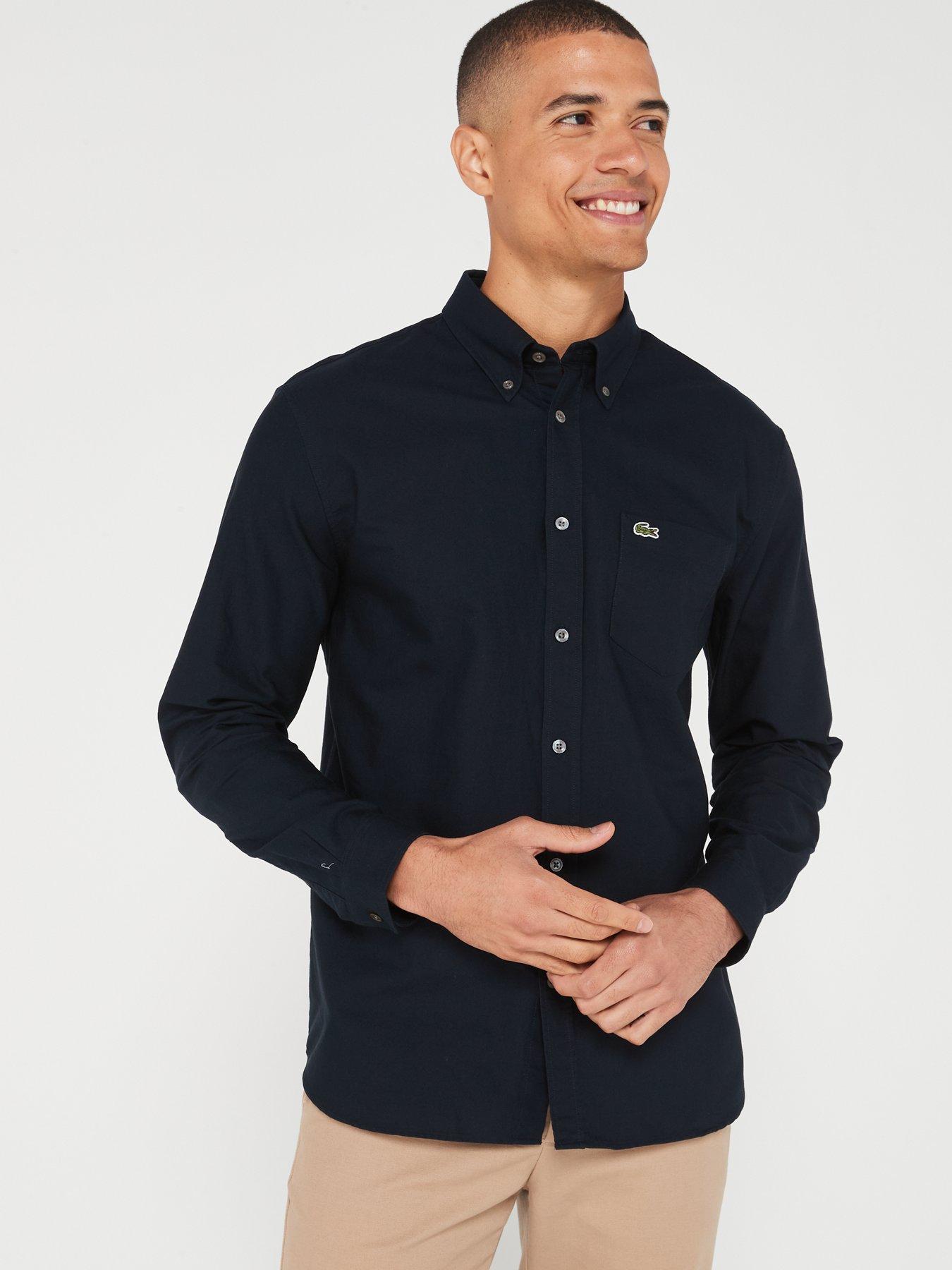 Lacoste Long Sleeve Oxford Shirt - Navy | Very Ireland