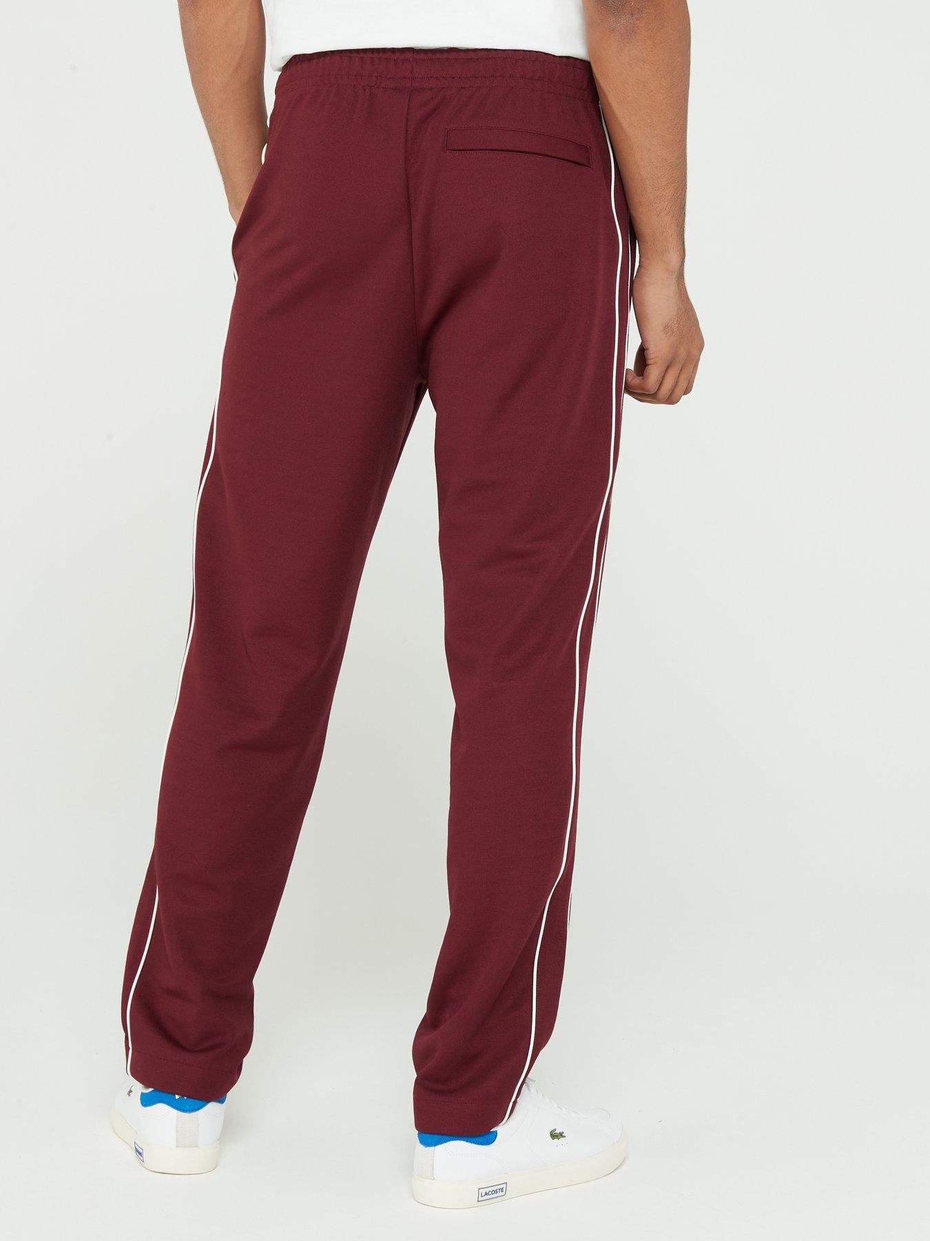 Red lacoste online joggers