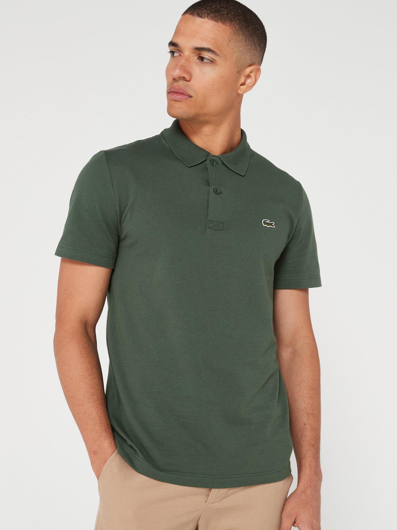 Olive green on sale lacoste shirt