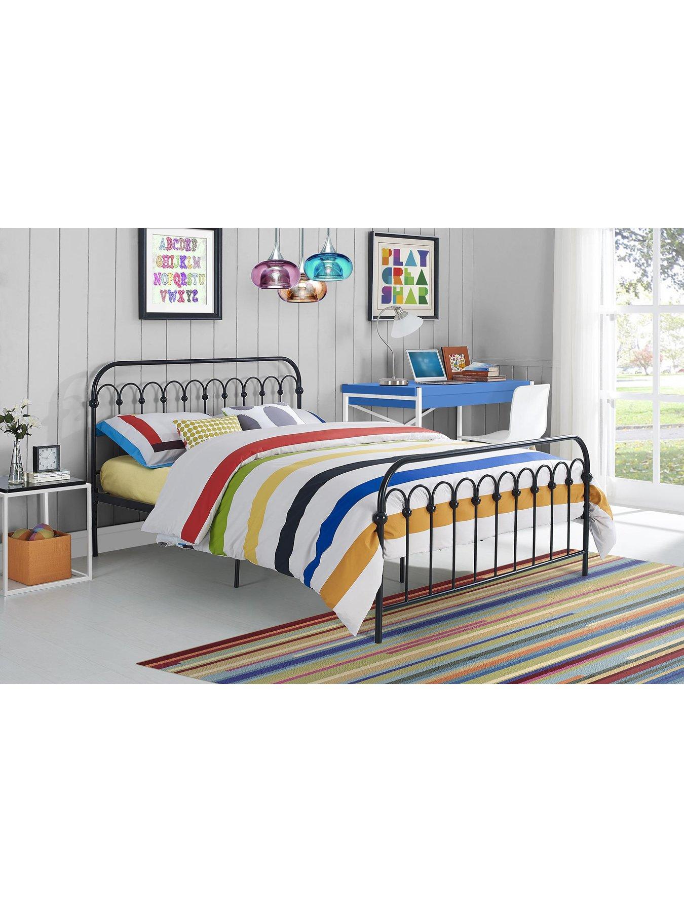 novogratz-bright-pop-double-metal-bed-frame-blackfront