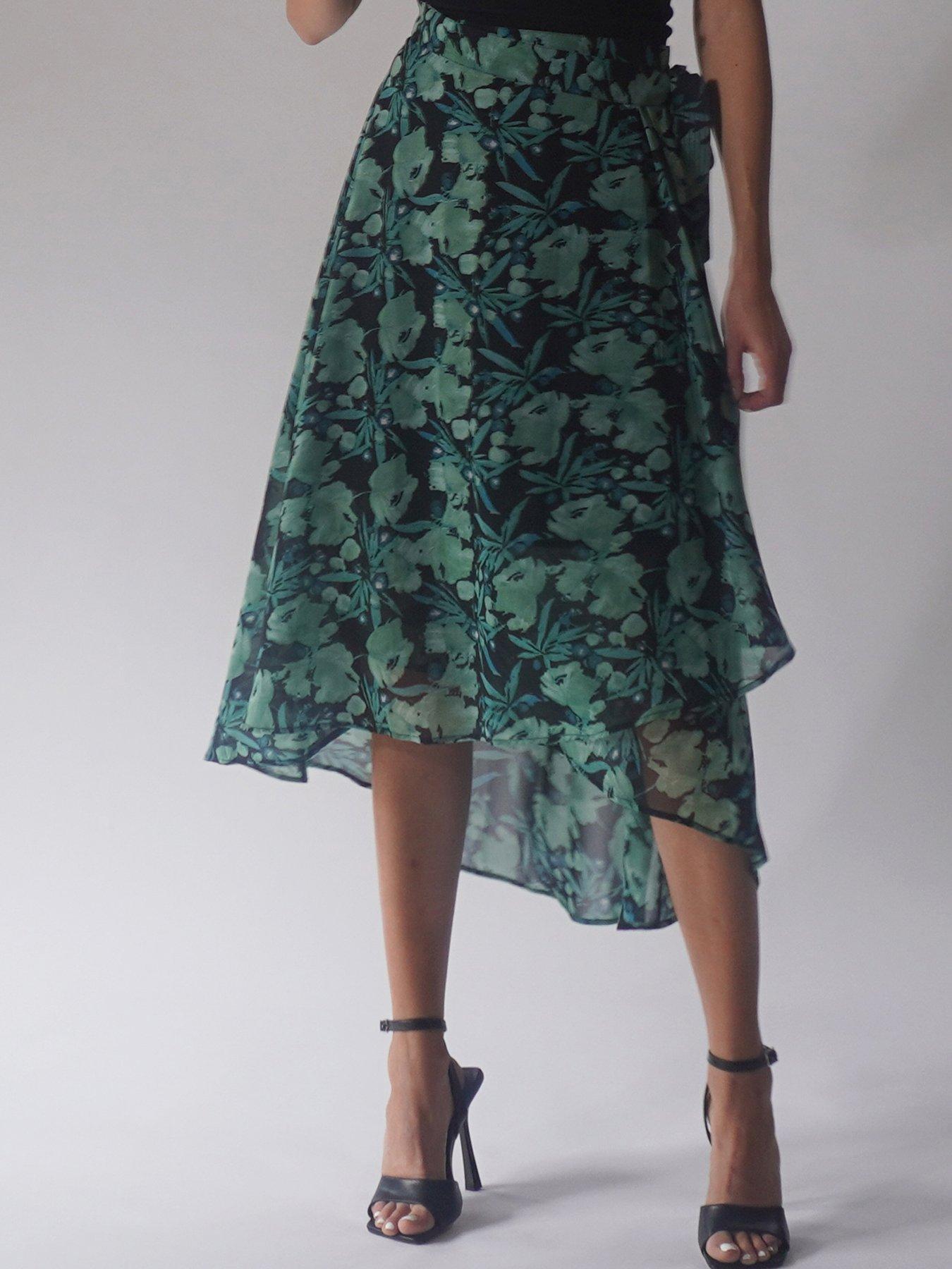 Religion wrap midi skirt top