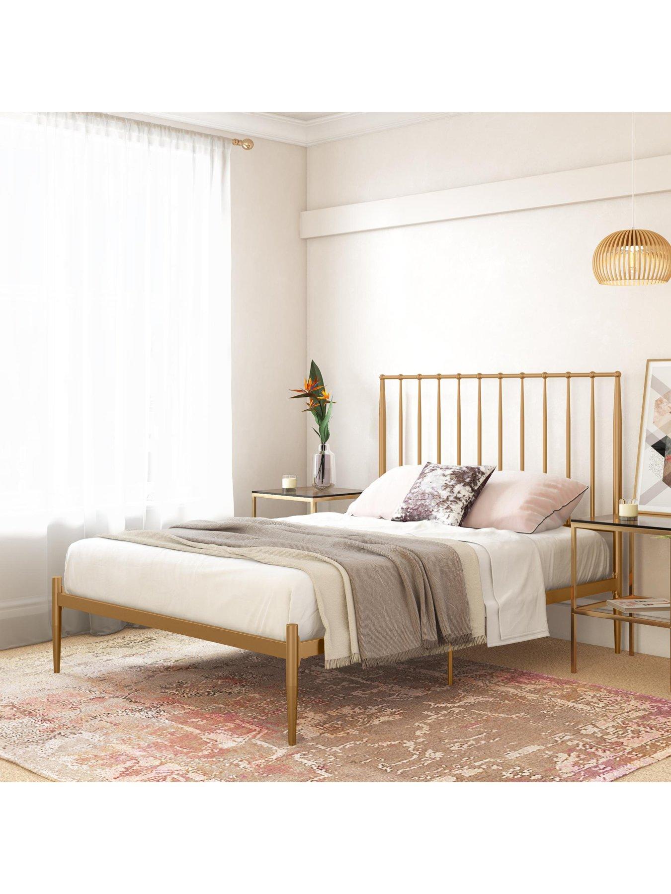 dorel-home-giulia-modern-double-metal-bed-frame-gold