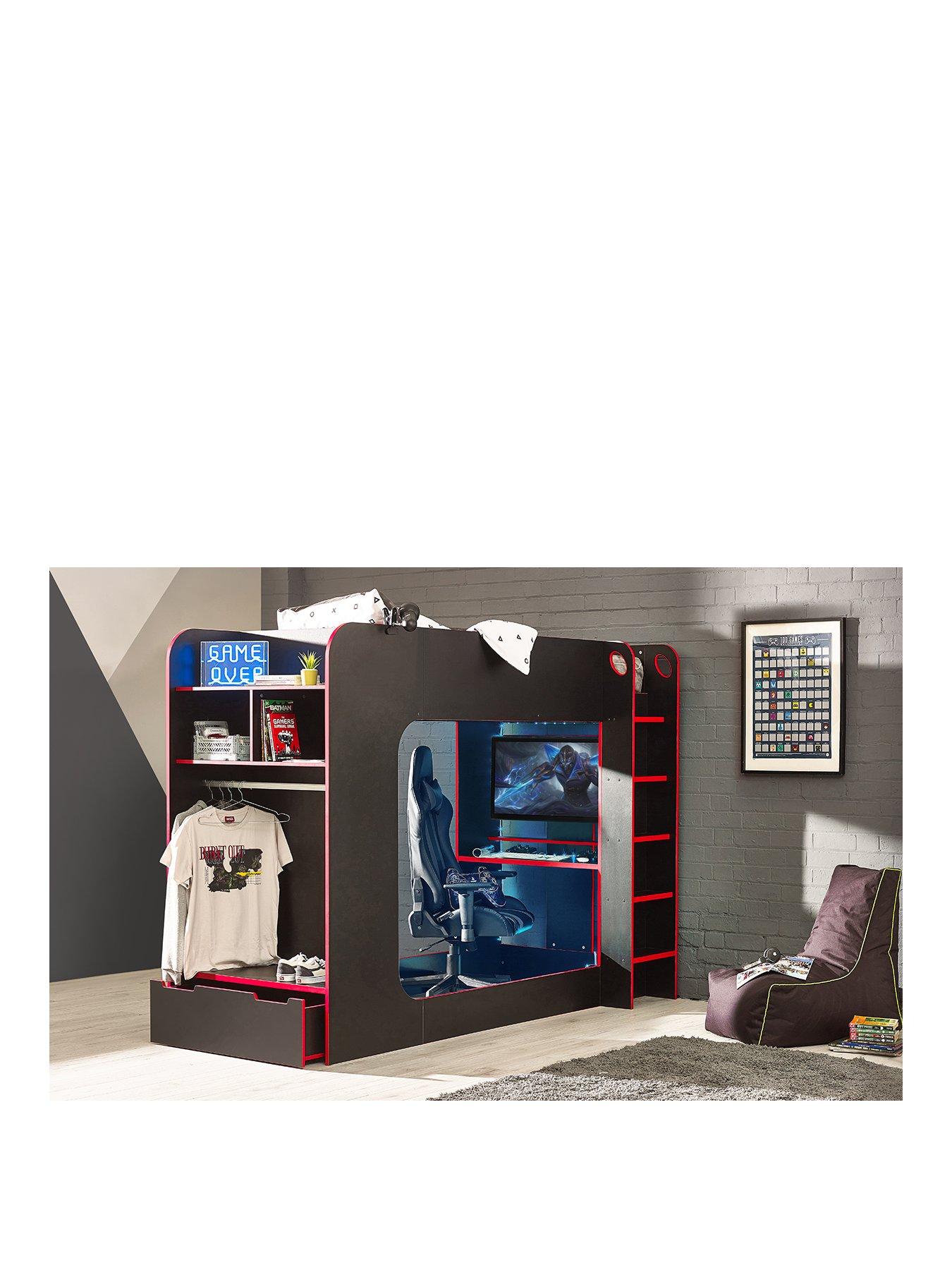 julian-bowen-impact-gaming-bunk-bed-blackred