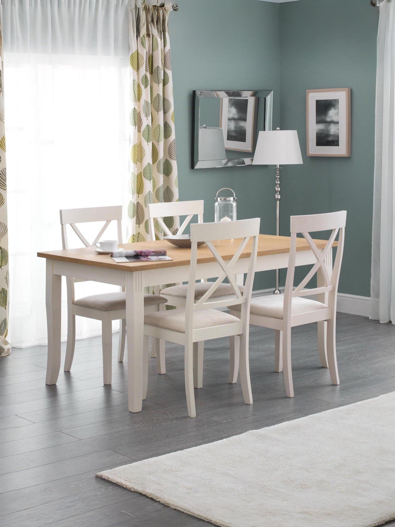 Julian Bowen Davenport 150 cm Dining Table - Oak/Ivory