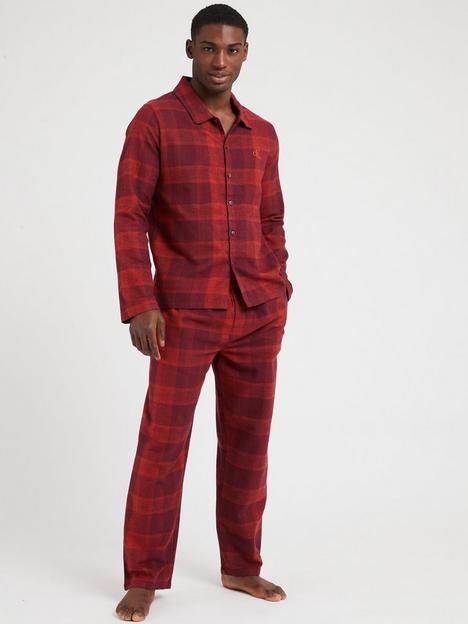 calvin-klein-long-sleeve-pyjama-pants-set-rednbsp