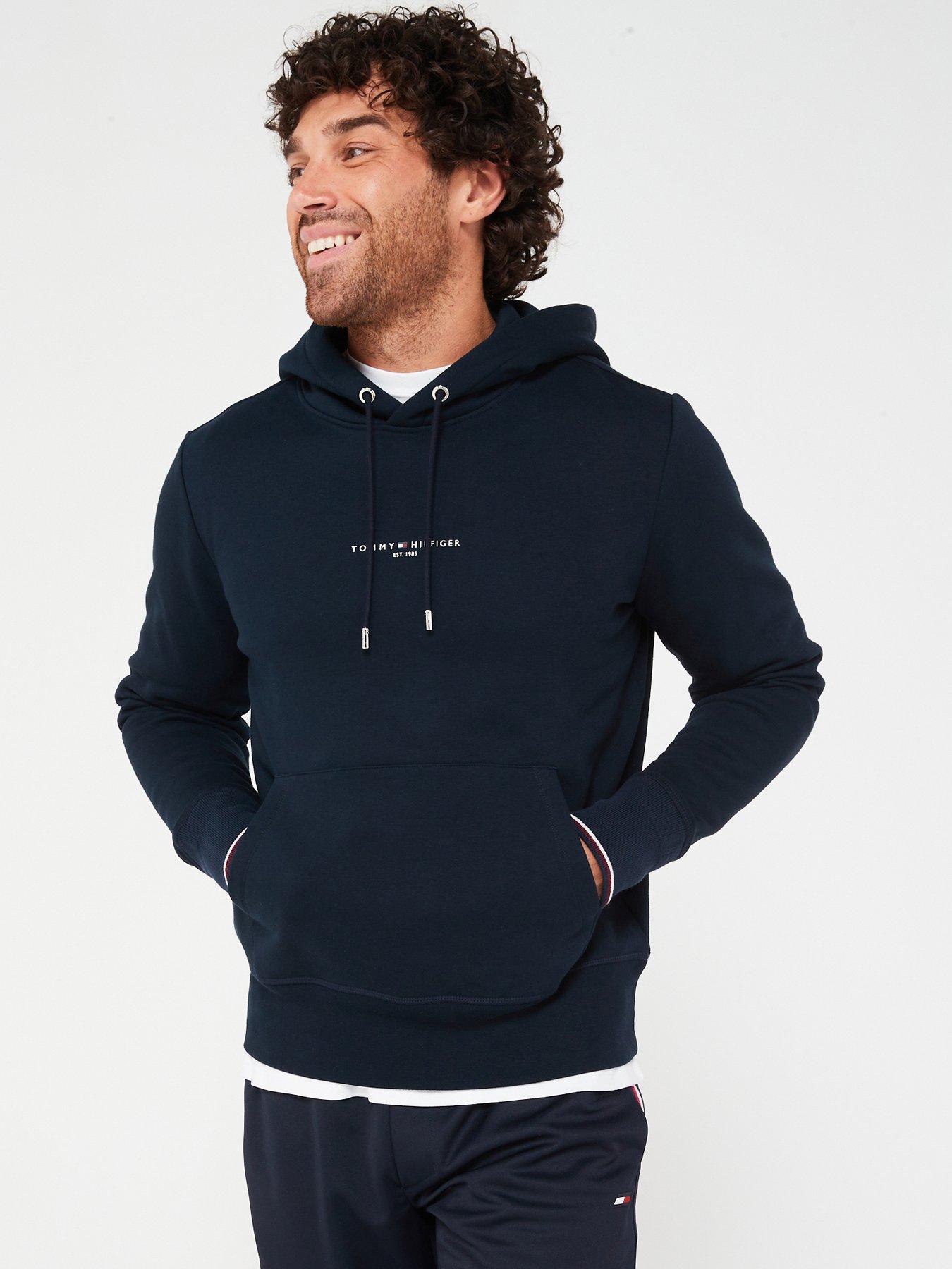 undefined Tommy Hilfiger Tommy Logo Tipped Hoodie - Navy