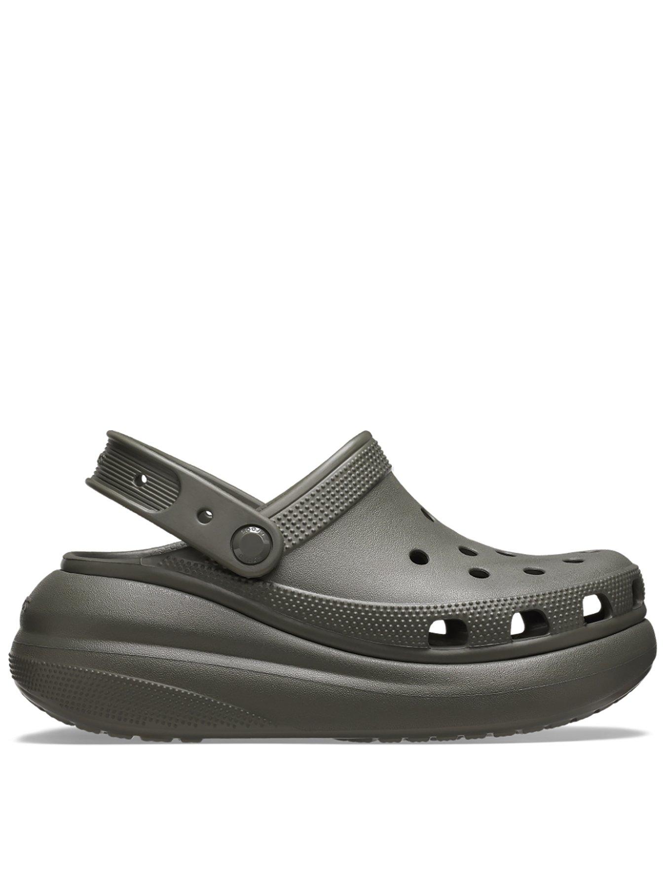 Green and black discount crocs