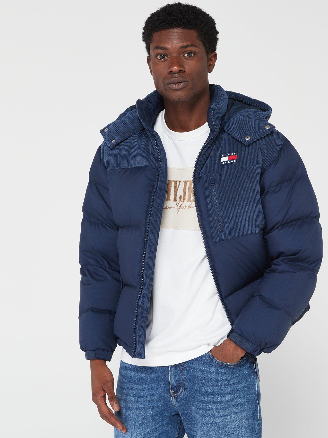 Corduroy tommy hilfiger puffer jacket on sale