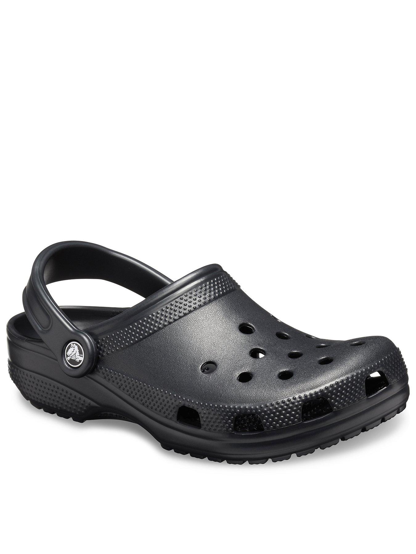 Black and gray crocs hot sale