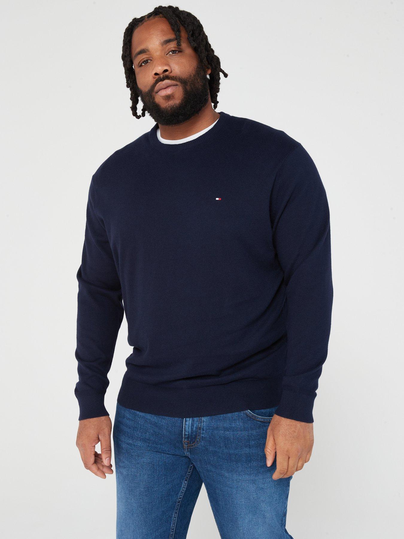 Tommy Hilfiger Bt-pima Org Ctn Cashmere Cn-b - Navy