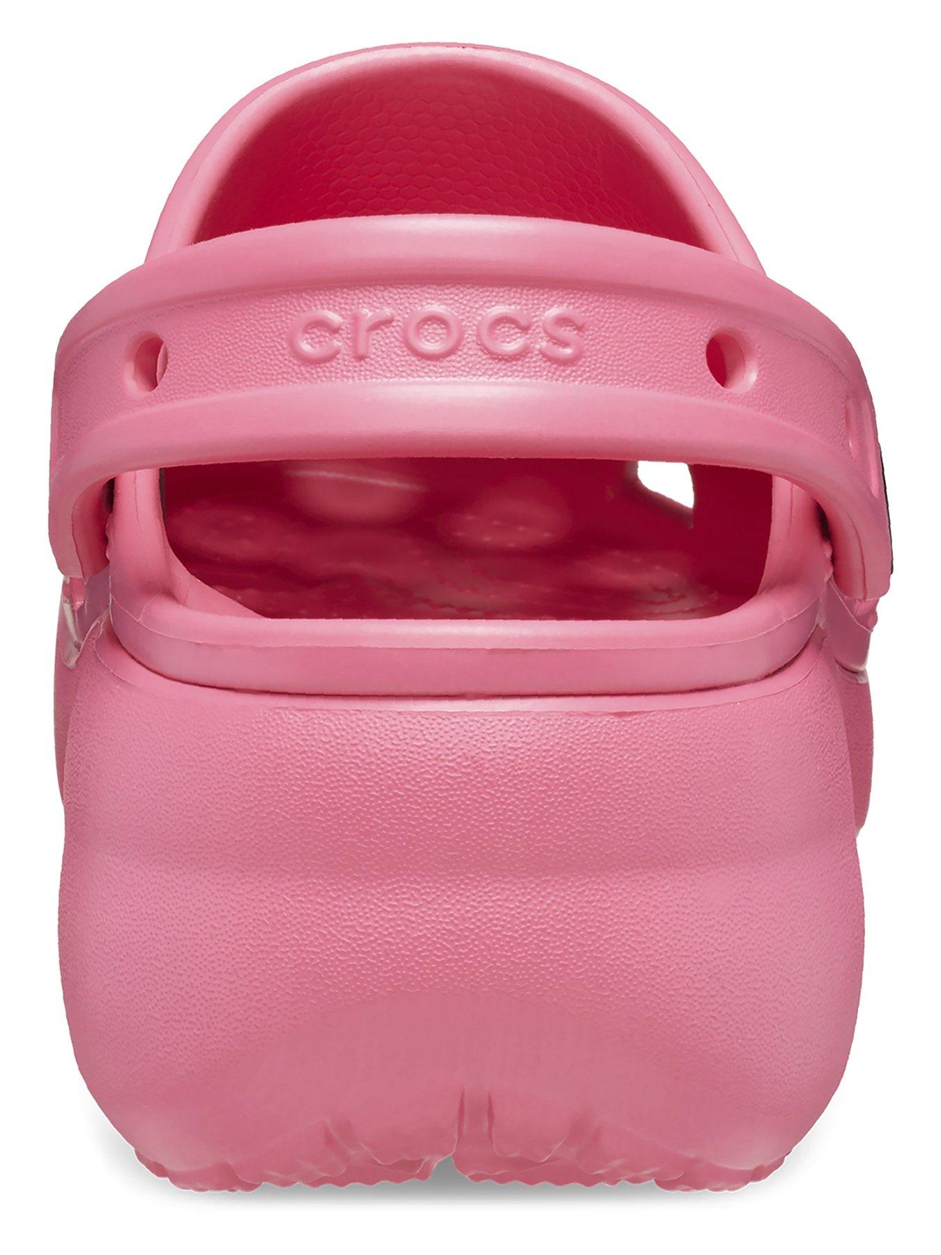 Light pink best sale platform crocs