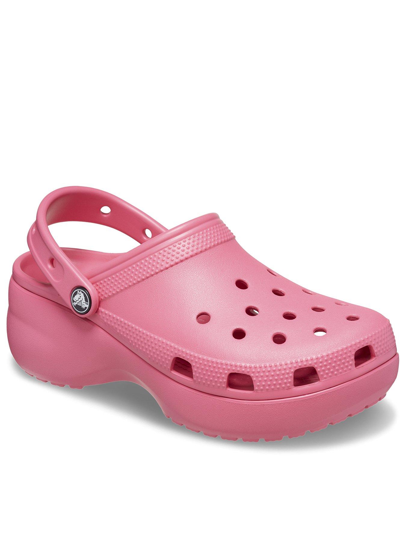 Platform best sale crocs pink