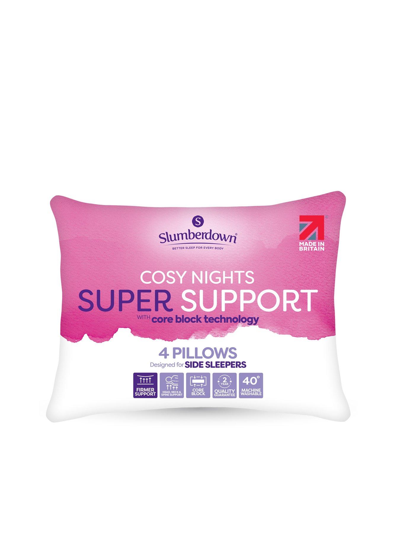 Slumberdown Cosy Nights Super Support Pack of 4 Pillows - White