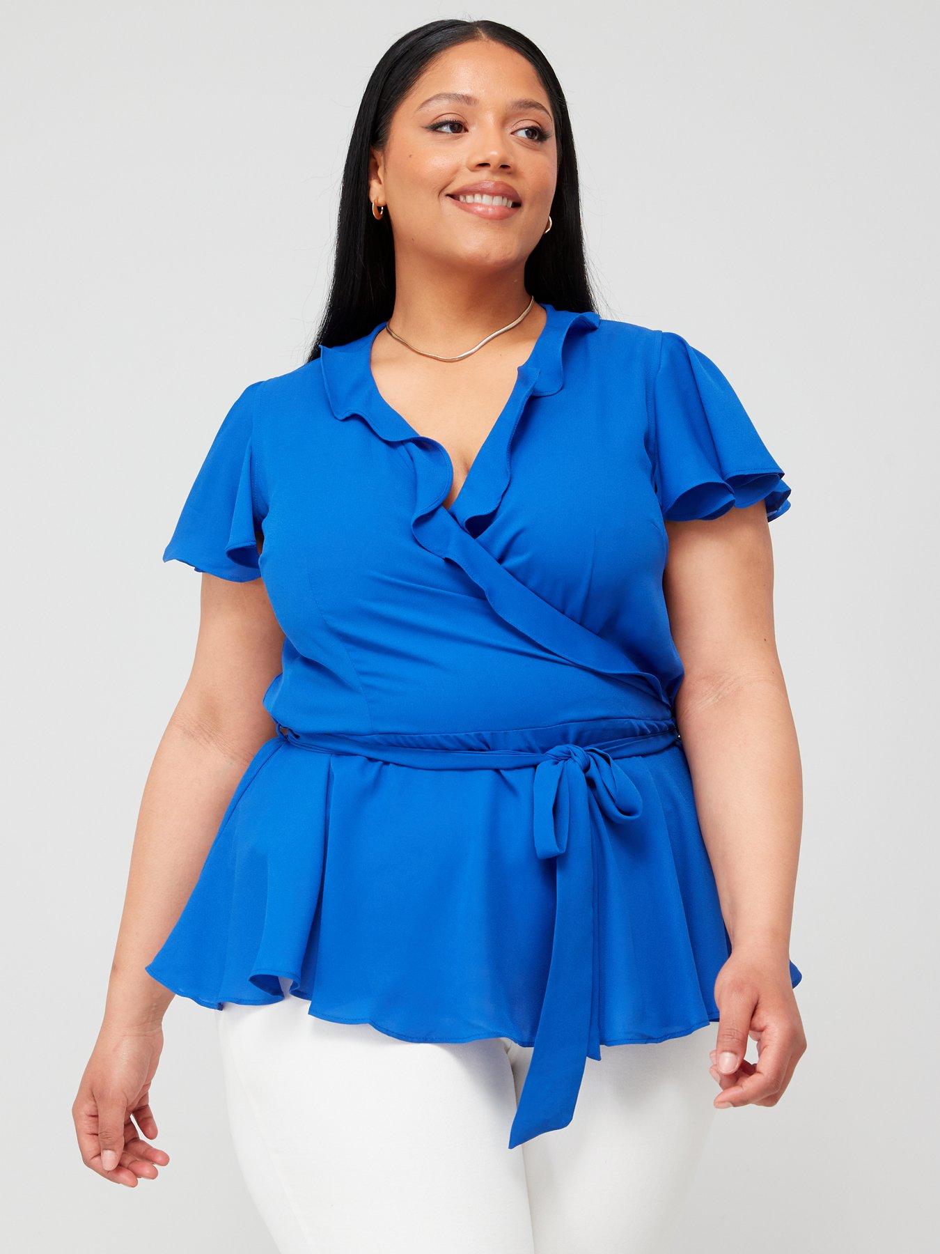 city-chic-top-wrap-frills-bluefront