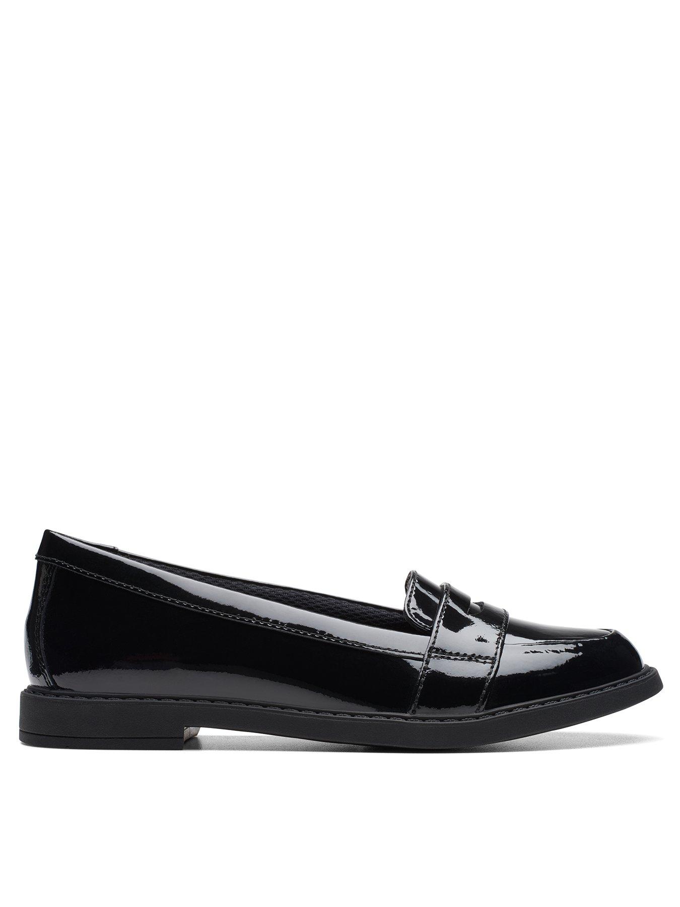 Image 1 of 6 of Clarks Kid Scalaloafer School Shoe - Black