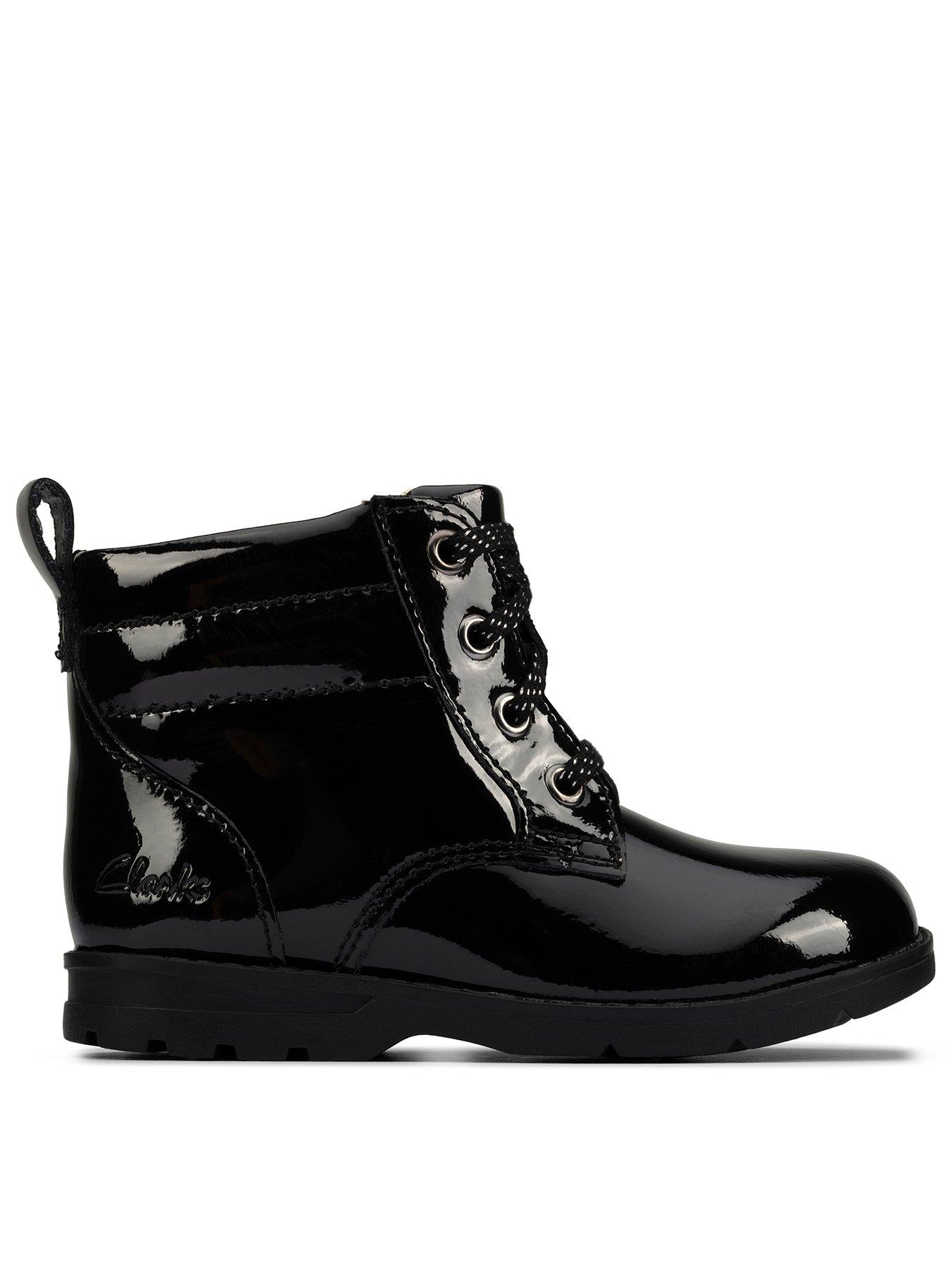 Girls black hot sale boots clarks