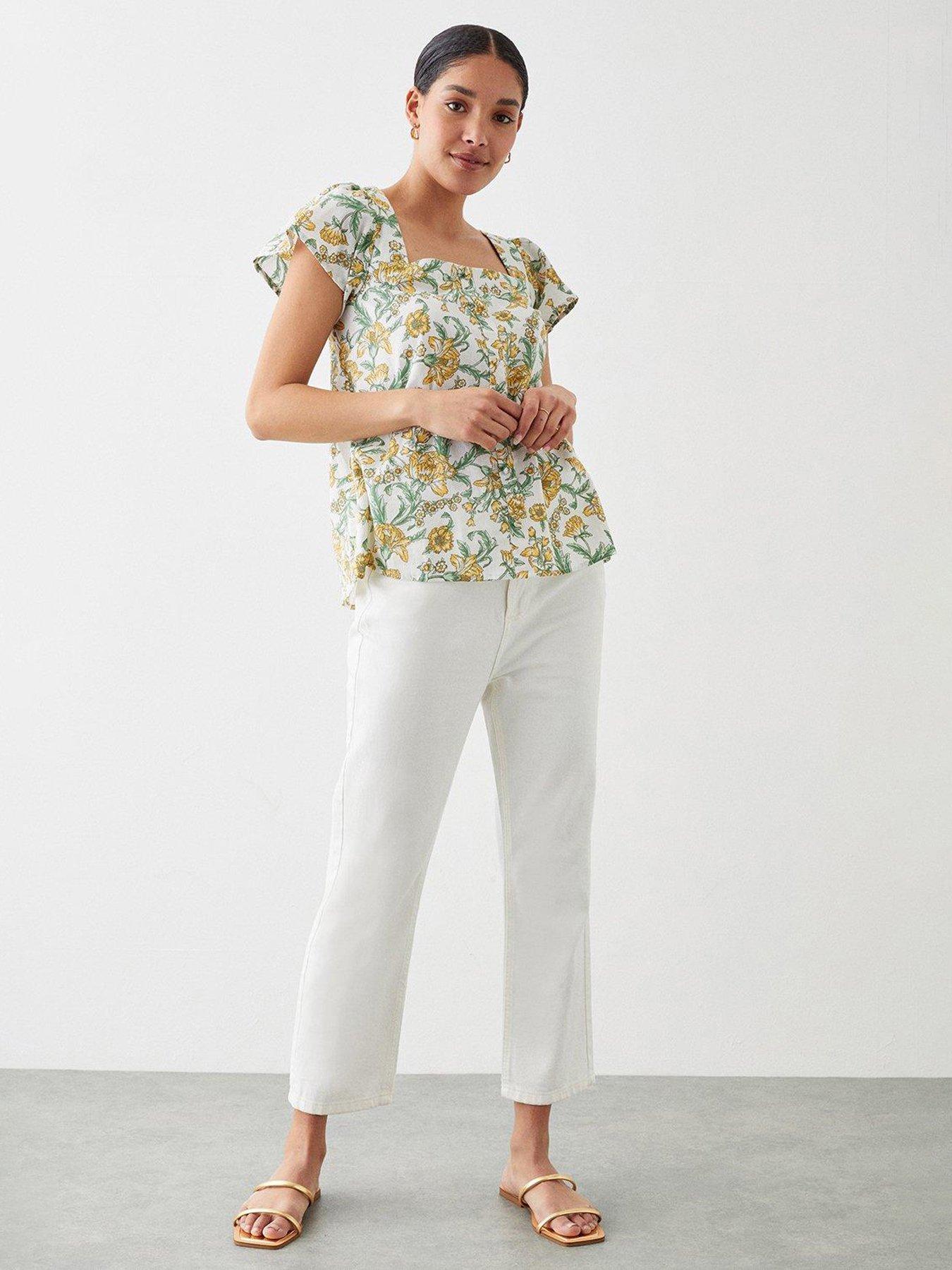 dorothy-perkins-floral-linen-look-button-front-blouse-yellowback