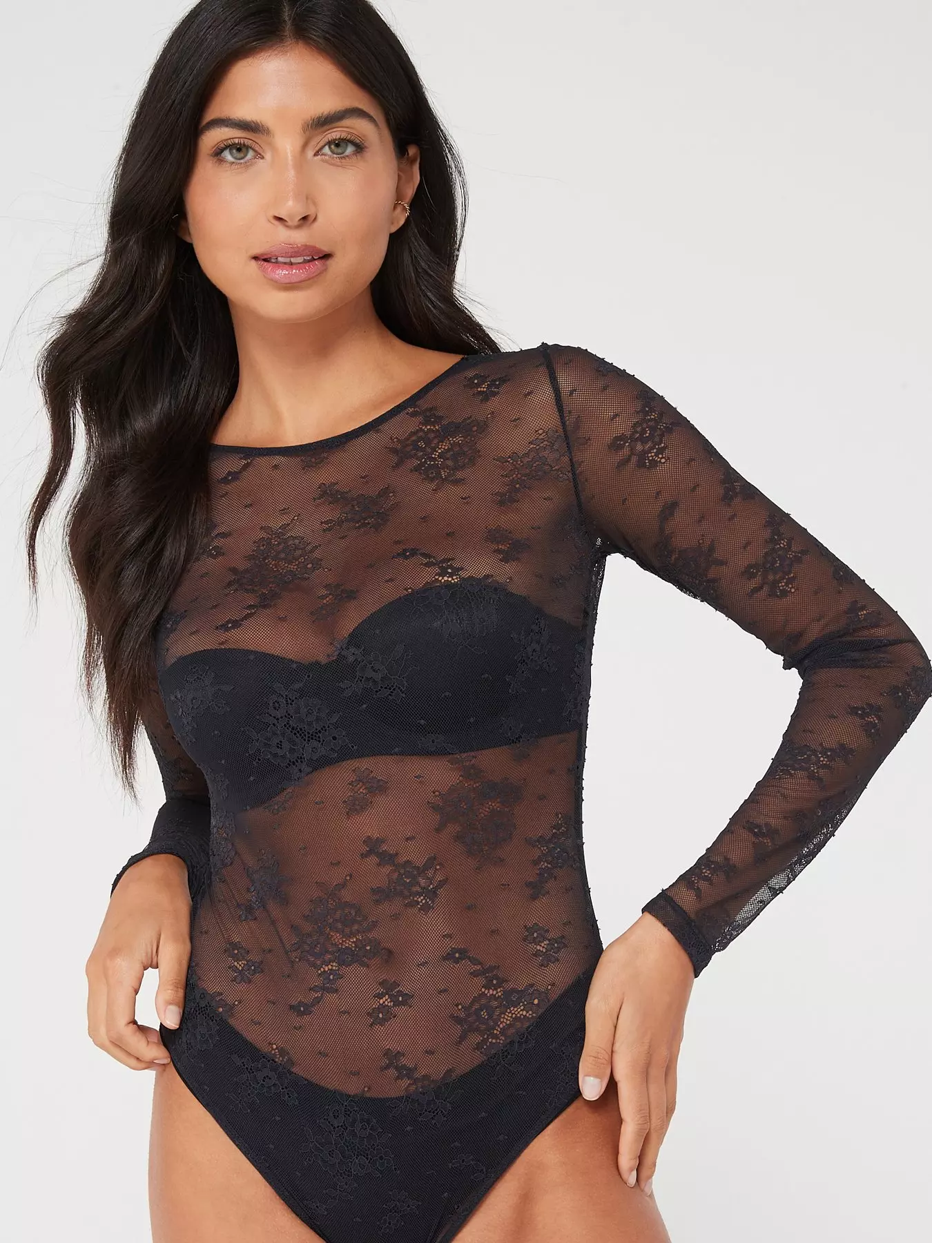 Dorina Black Strappy Shaping Bodysuit