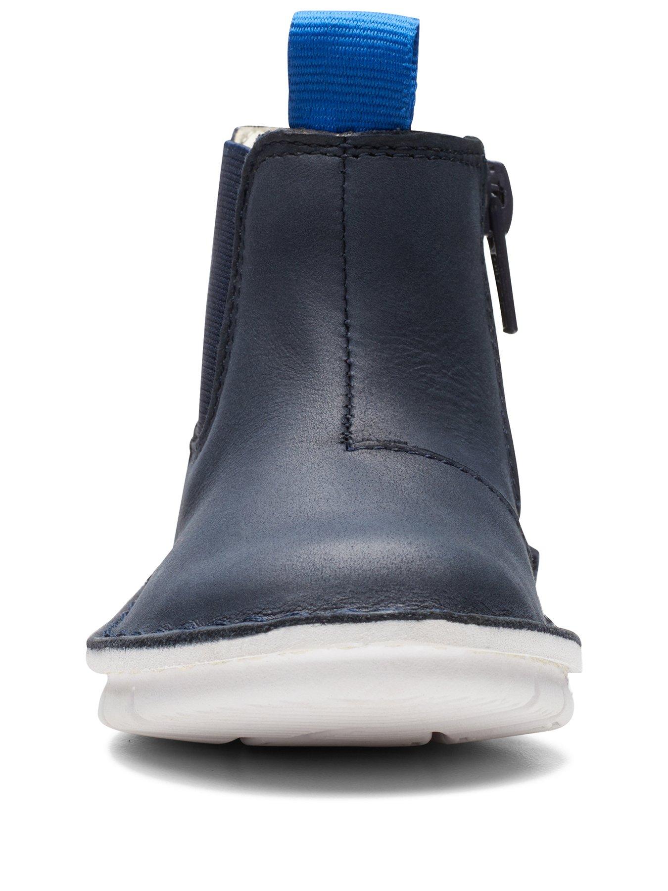 Navy cheap boots clarks