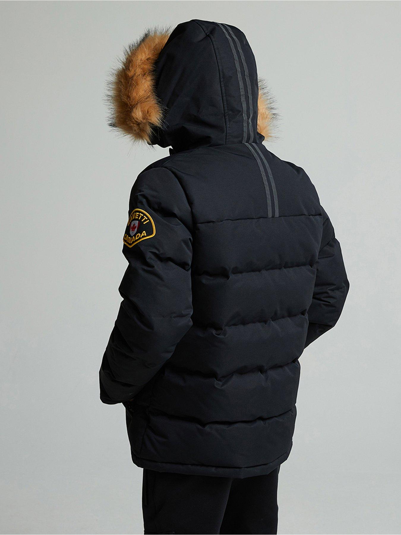 Image 2 of 5 of Zavetti Canada Junior Boys Oshawa 3.0 Puffer Parka Coat - Black