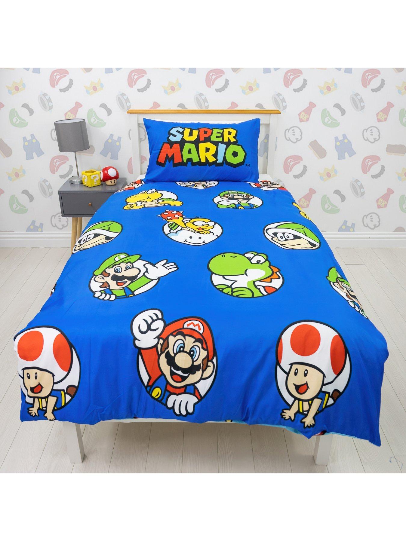 Image 1 of 7 of Mario Nintendo Continue Single Rotary Duvet Cover Set - Multi