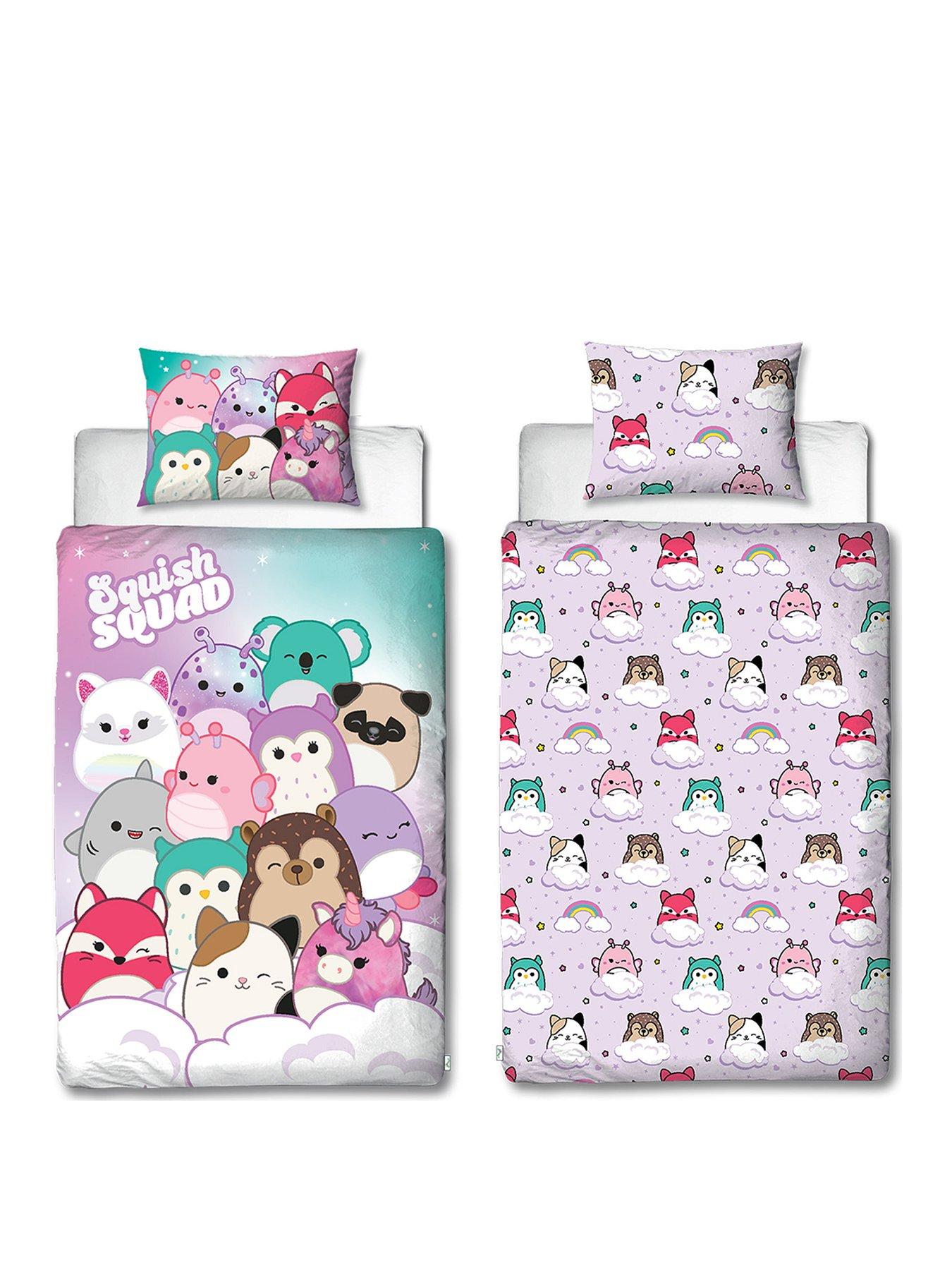 Image 2 of 6 of Squishmallows Bright Panel Single Duvet Cover Set - Multi