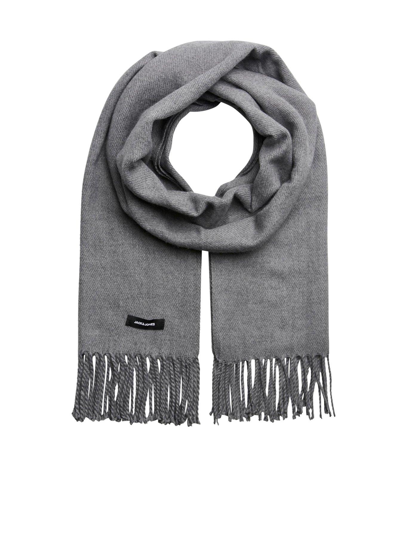 Image 1 of 3 of Jack & Jones Jack &amp; Jones Solid Woven Scarf - Grey